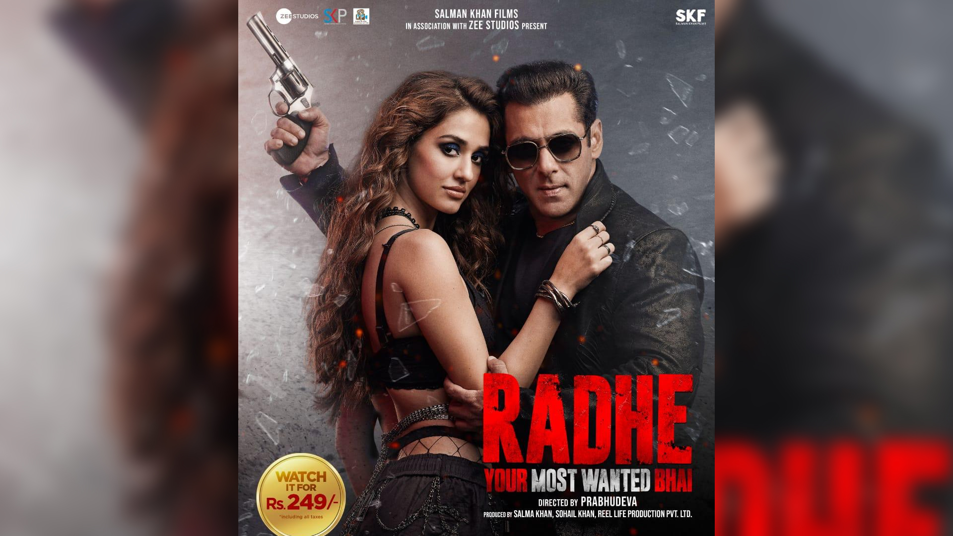 Watch Radhe: Your Most Wanted Bhai at an attractive price of Rs. 249/- pay-per-view on ZEEPlex by ZEE Studios