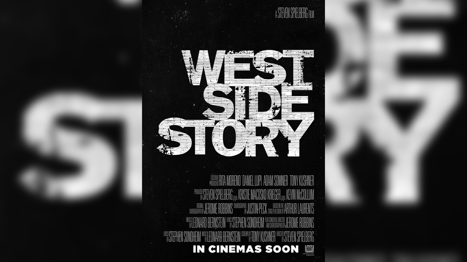 The Walt Disney Company released the very first teaser trailer and poster for Academy Award winning director Steven Spielberg’s much awaited film adaptation of the musical West Side Story, today during the Oscars ceremony!