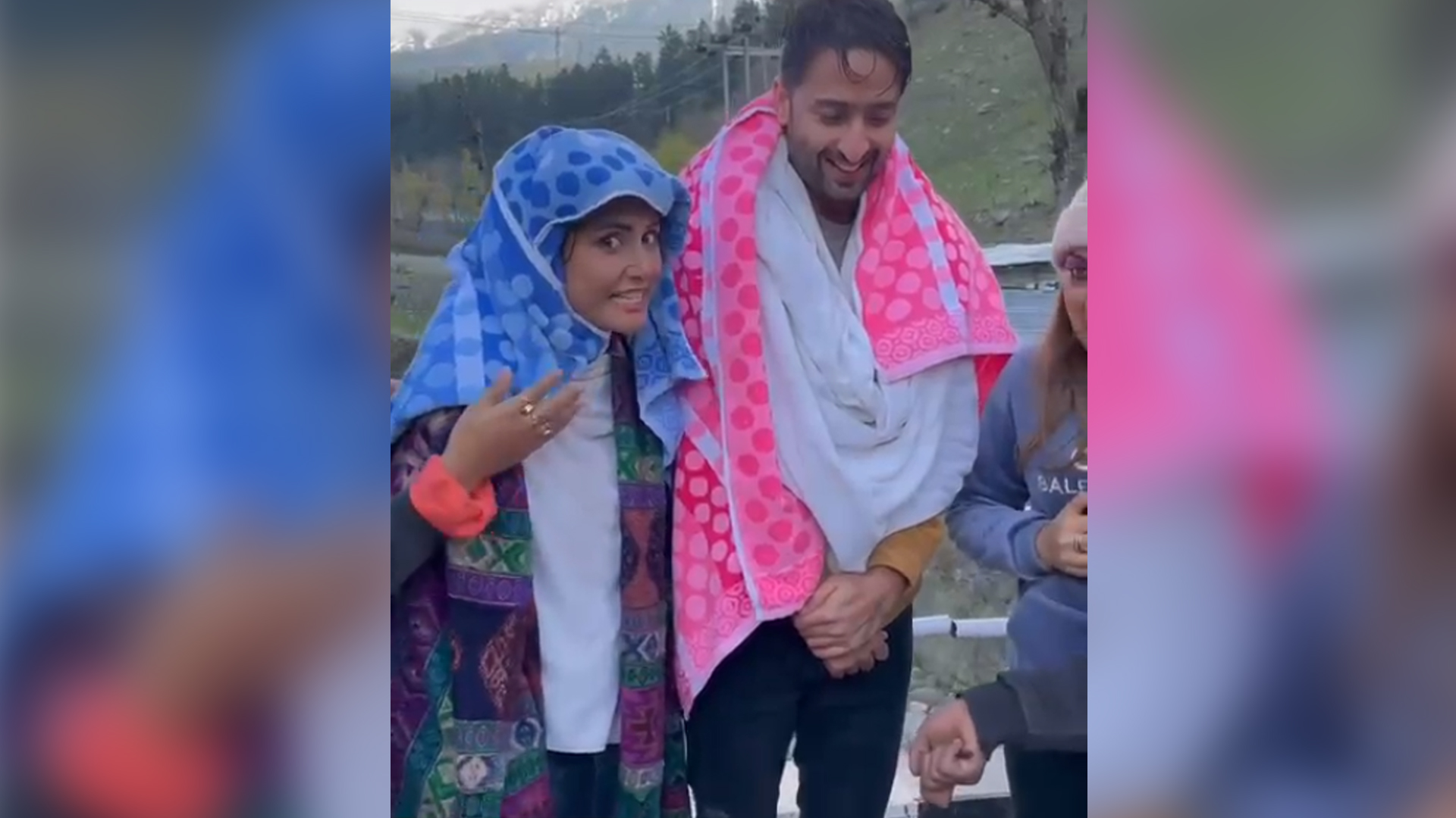 Hina Khan and Shaheer Sheikh shivering while shooting in minus temperature for their upcoming song #BaarishBanJaana