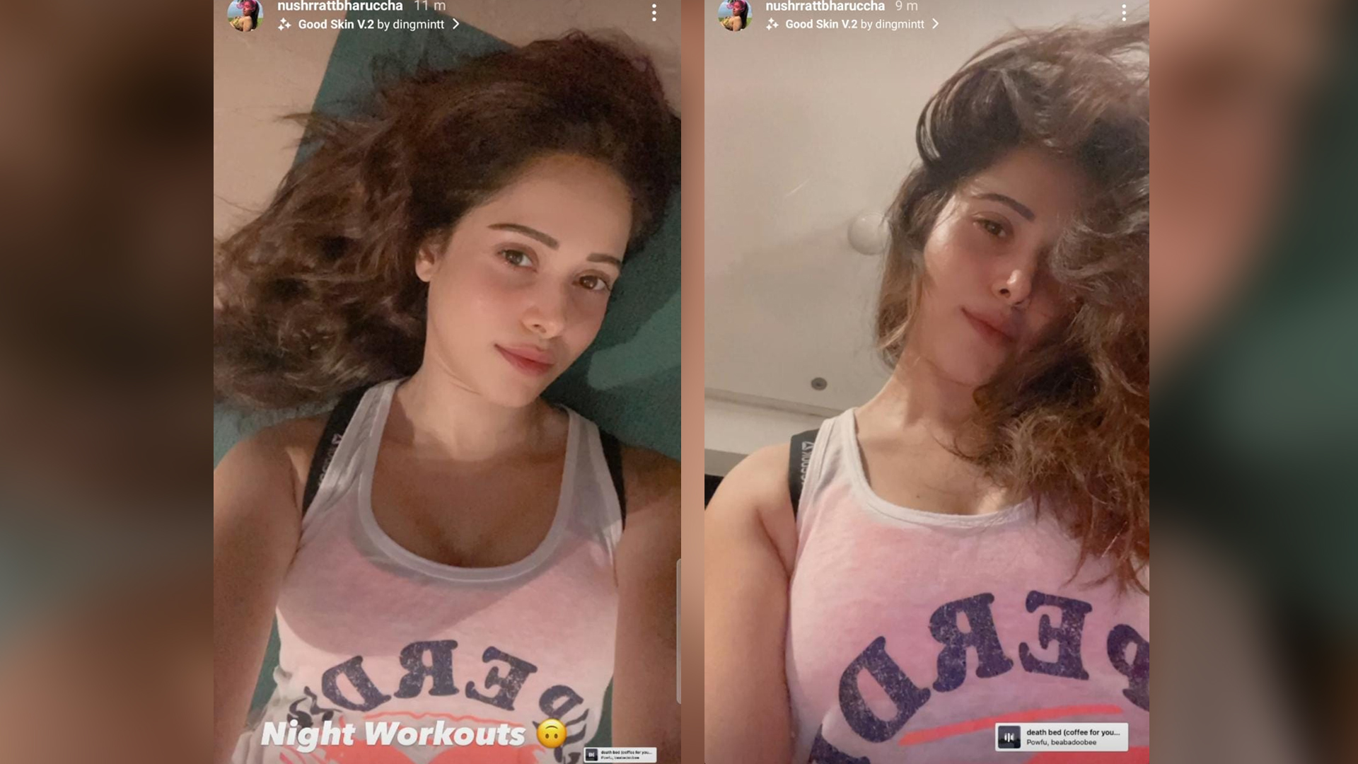 Nushrratt Bharuccha shares a  selfie, post working out at night, See picture!