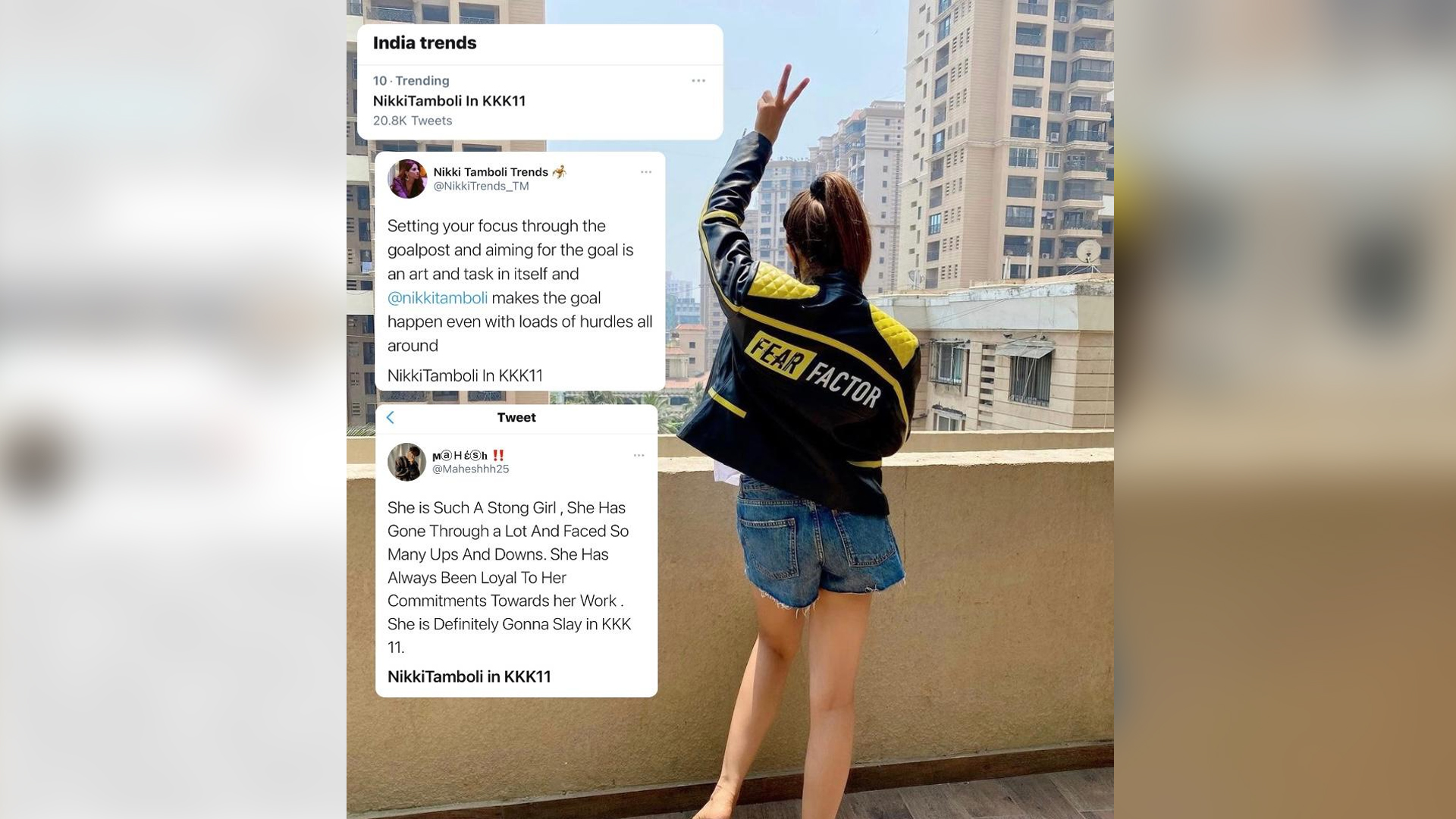 Nikki Tamboli fans trend NikkiTamboli in KKK11 on Twitter post the actress fulfils work commitments post brother Jatin’s demise