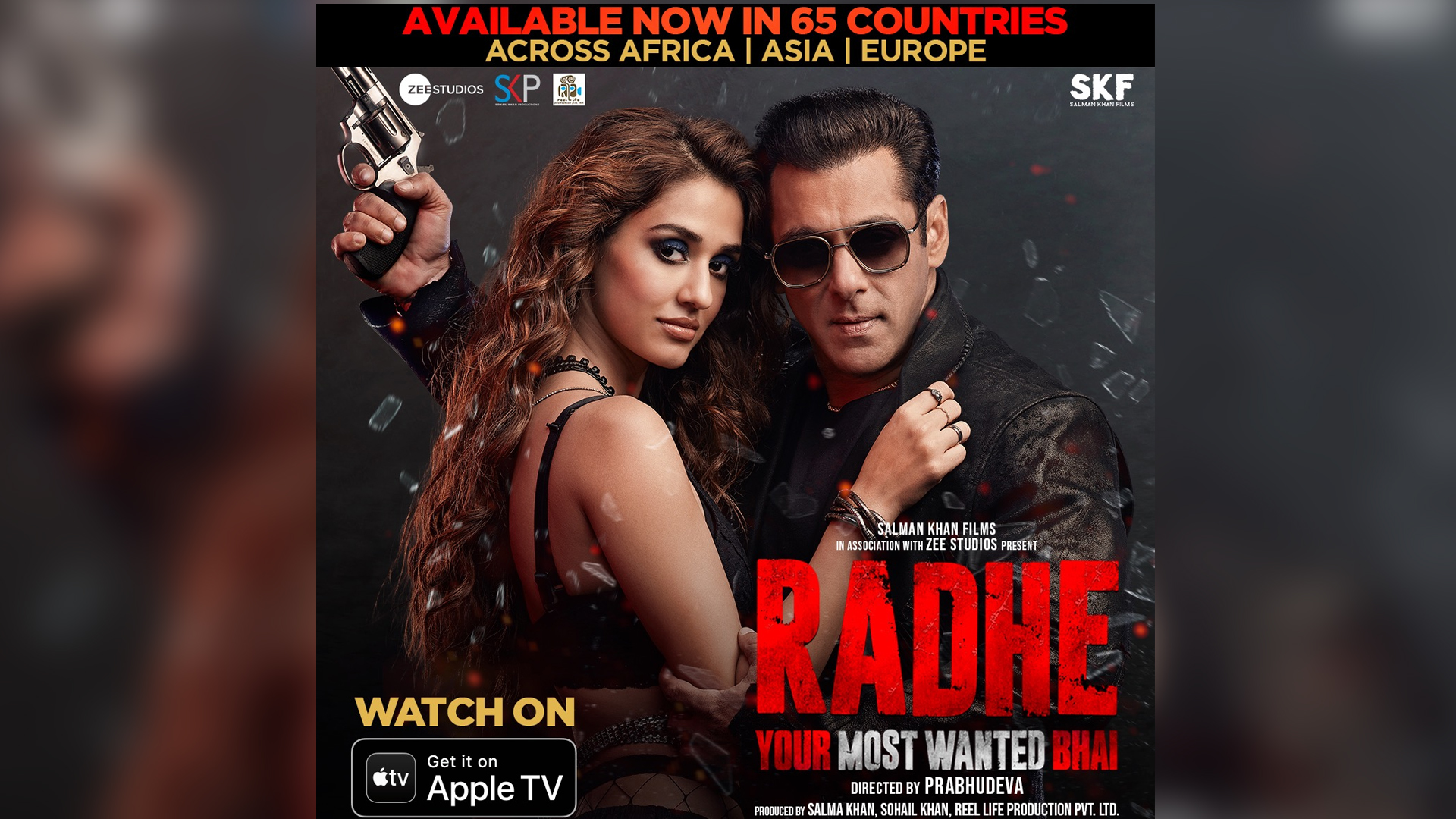 Salman Khan’s Radhe – Your Most Wanted Bhai becomes the First Bollywood Film to go Live on Apple TV across the world in over 65 countries