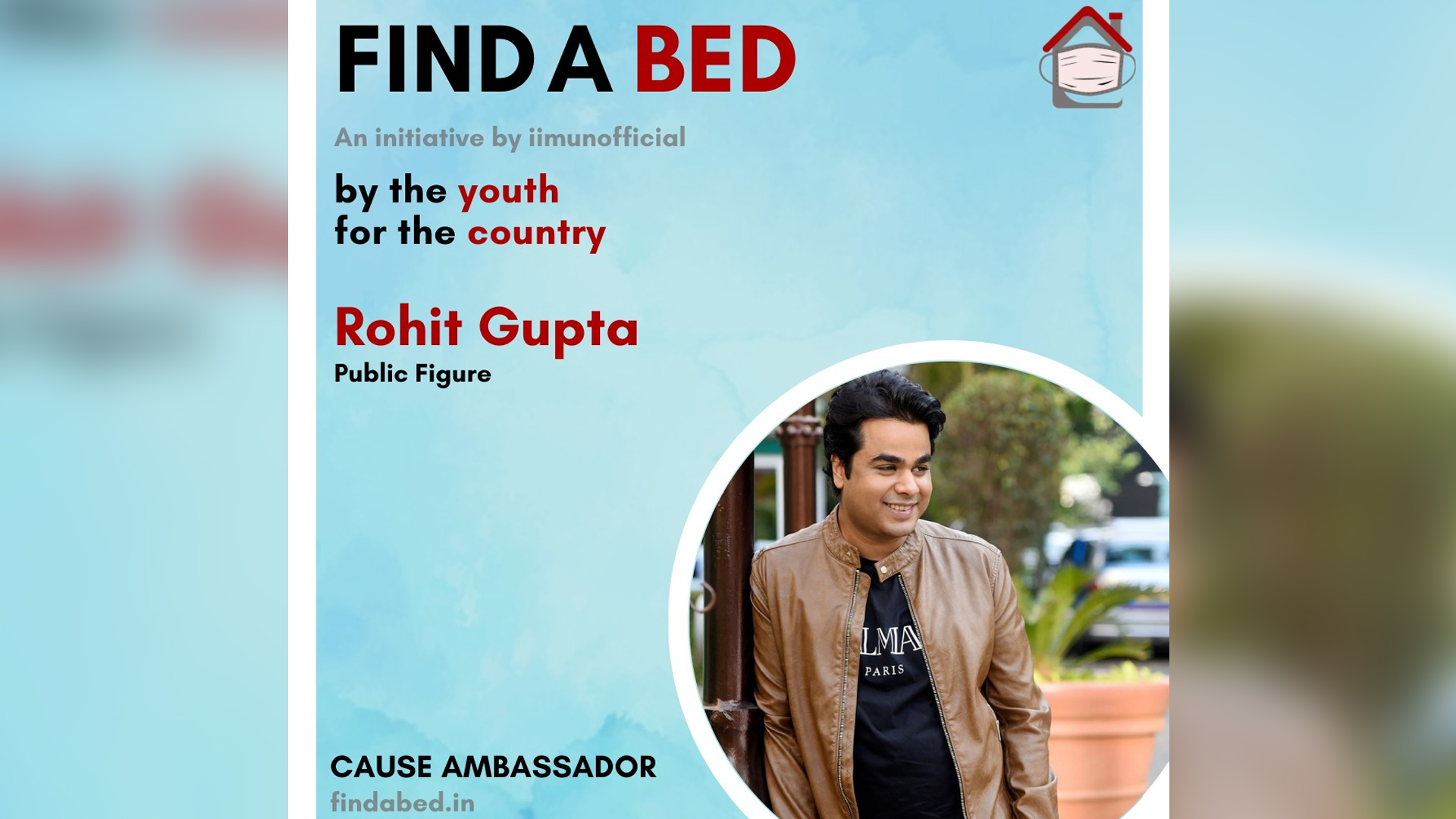 Rohit Gupta backs “Find A Bed” initiative for Covid-affected as a Cause Ambassador