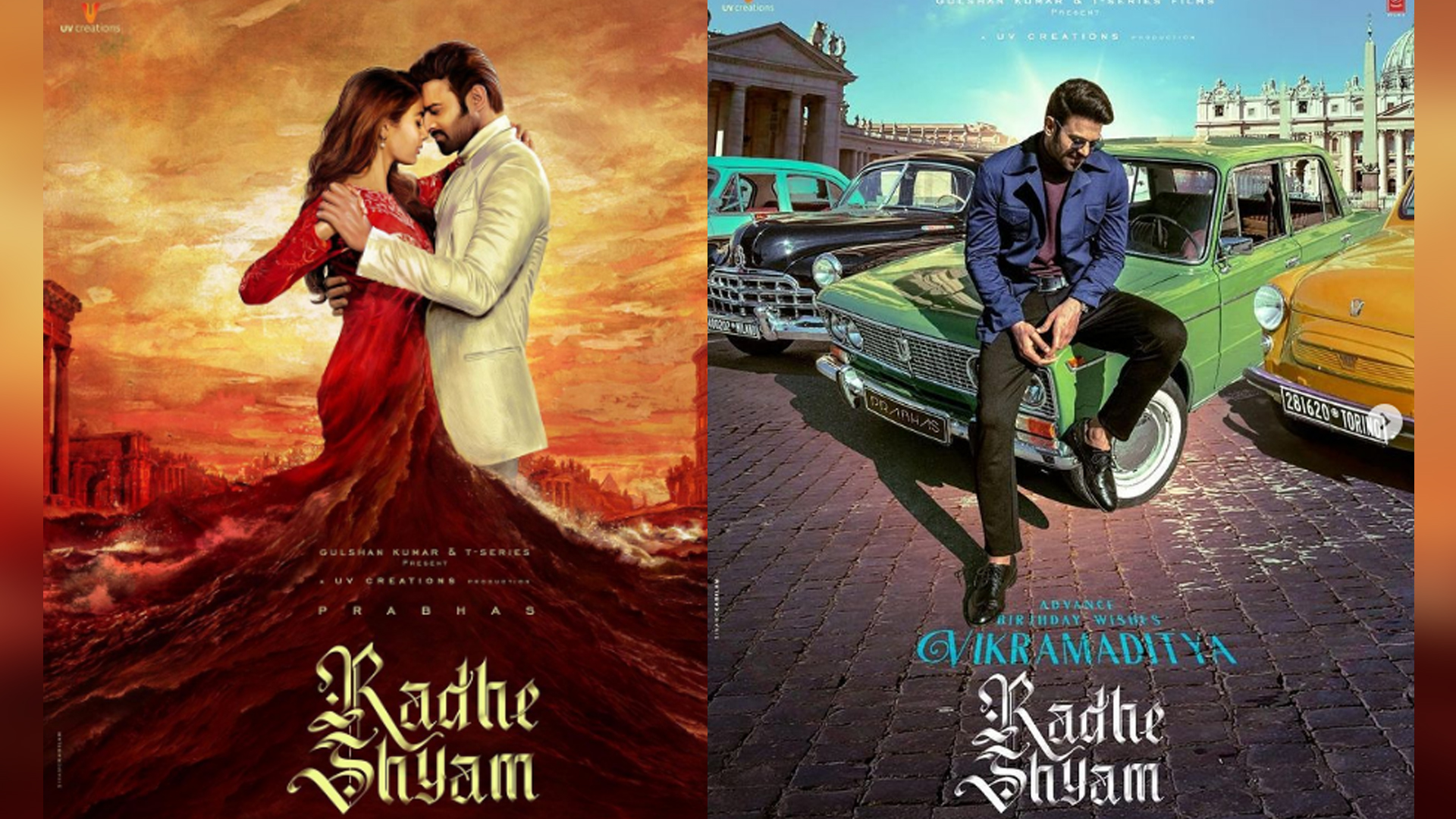 Pan-India star Prabhas gives us vintage fashion inspo with romance vibes in released posters of Radhe Shyam, see below!