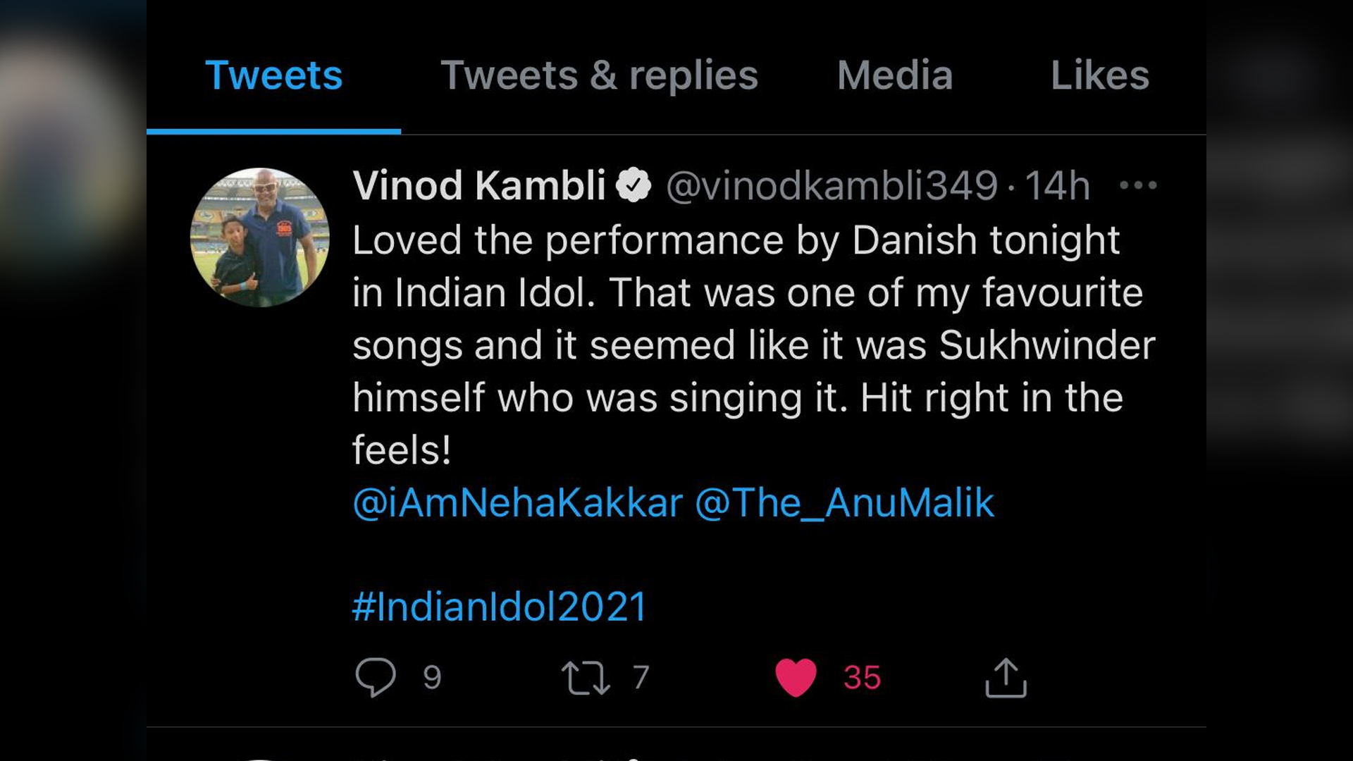 Danish’s pitch on Indian Idol reaches veteran cricketer Vinod Kambli