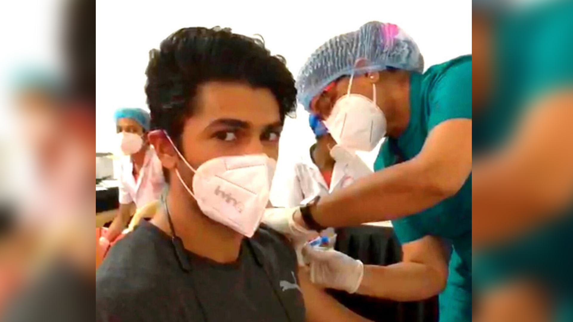 Actor Taha Shah Badussha takes his first dose of vaccination, shares a picture on social media saying, “and I scared the needle of was I scared?