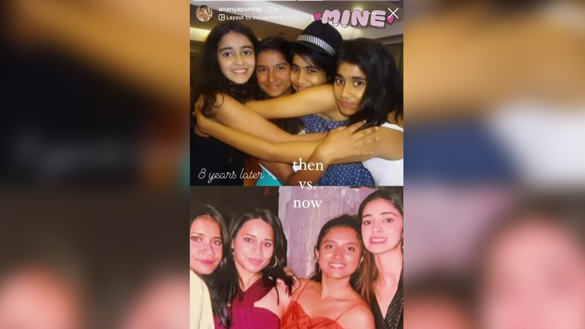 Ananya Panday shares a ‘Then vs Now’ picture with her childhood buddies; fans are in awe!