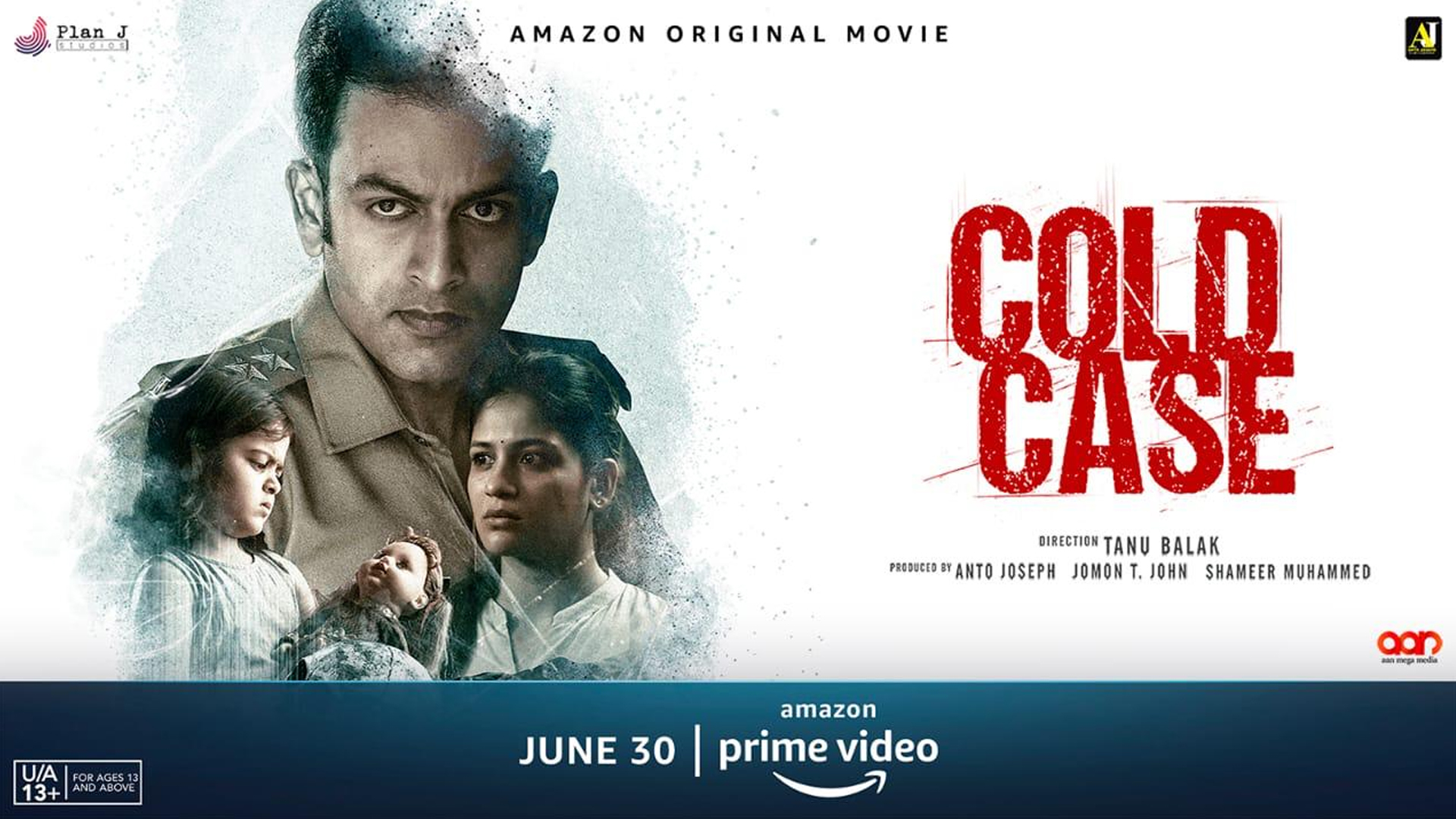 AHEAD OF THE RELEASE OF COLD CASE, AMAZON PRIME VIDEO RELEASES THE SONG ‘EERAN MUKIL’ FROM THE INVESTIGATIVE CRIME THRILLER