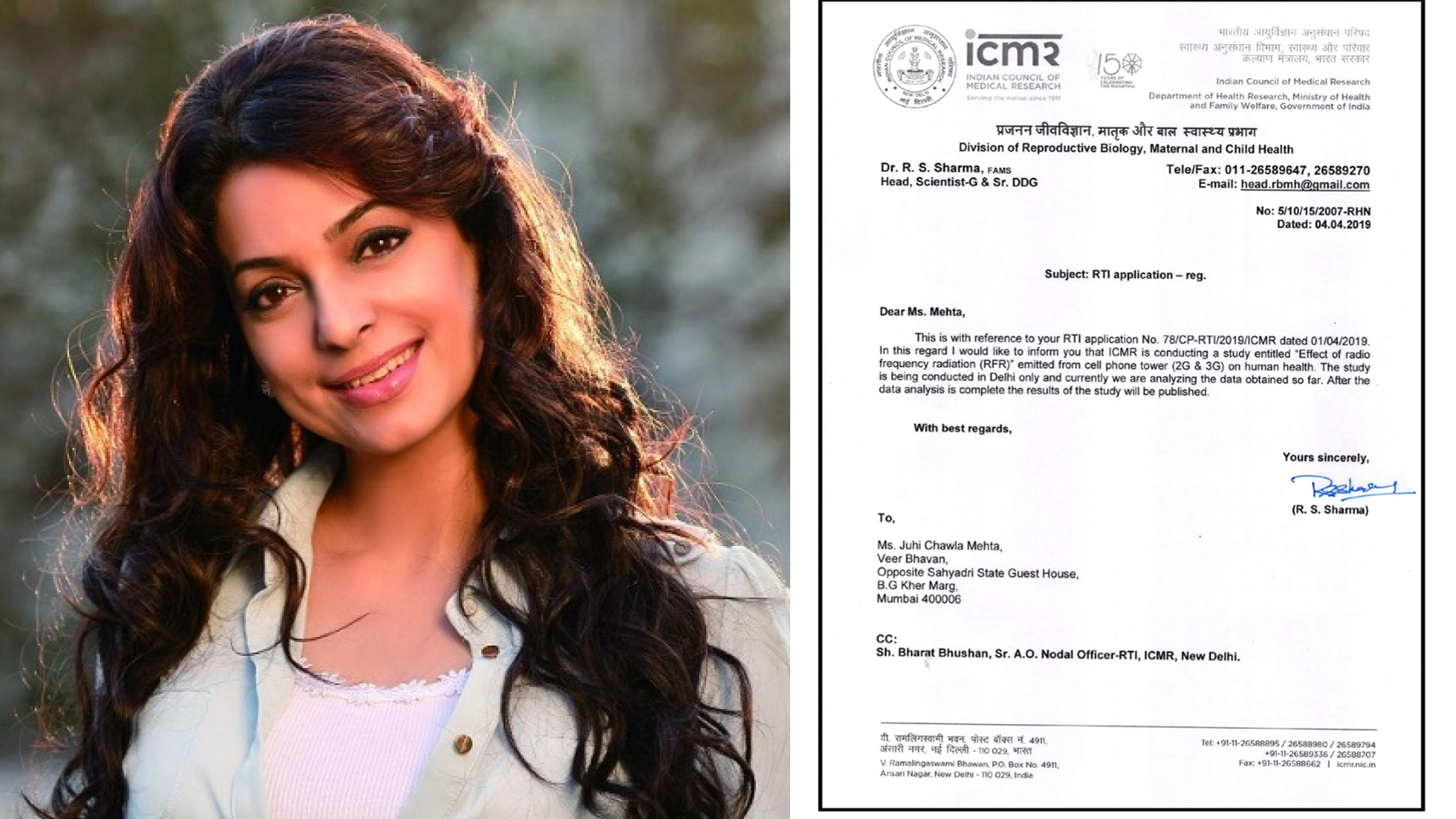 ‘SHOW ME THE DATA’ : Juhi Chawla Mehta clarifies her class action suit is not anti 5G!