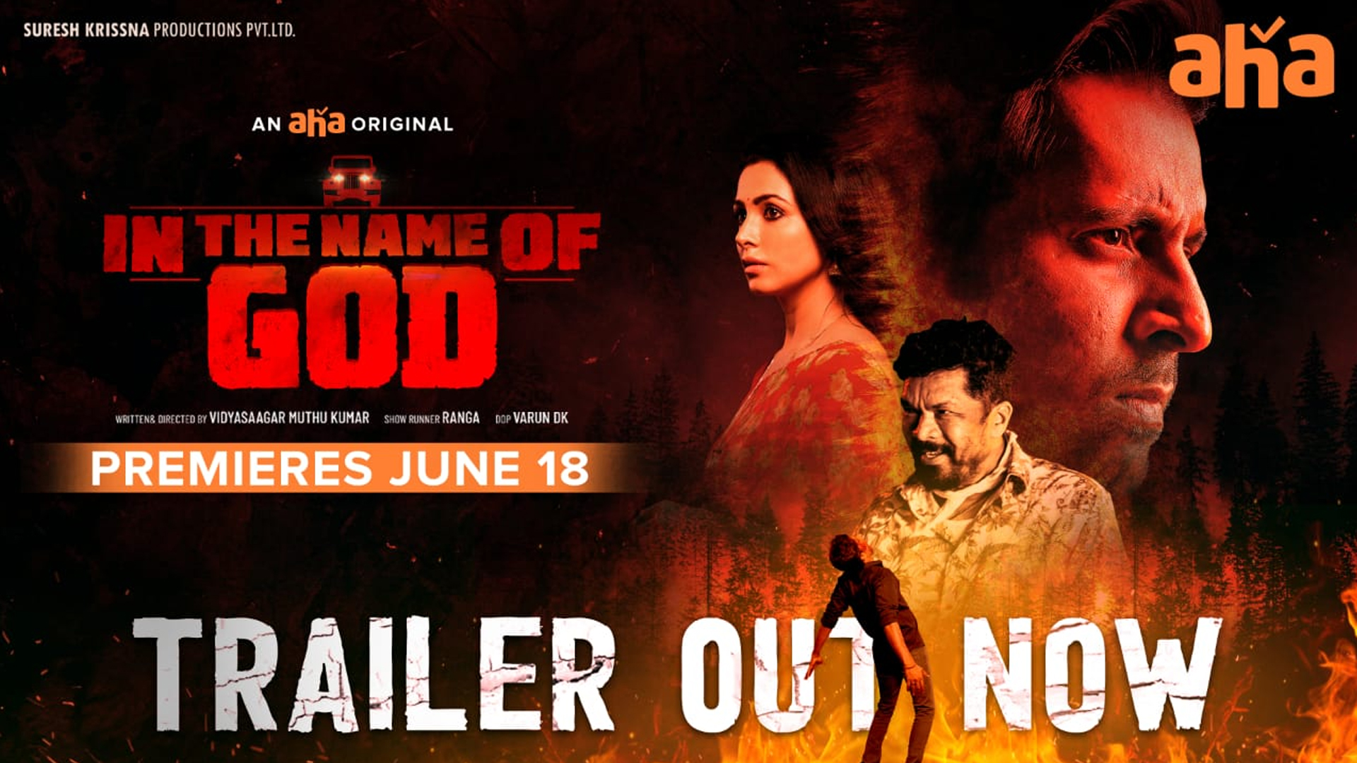 Karthi launches the slick, action-packed trailer of aha’s crime thriller web series, ‘In the Name of God’The web-series premieres June 18, on aha