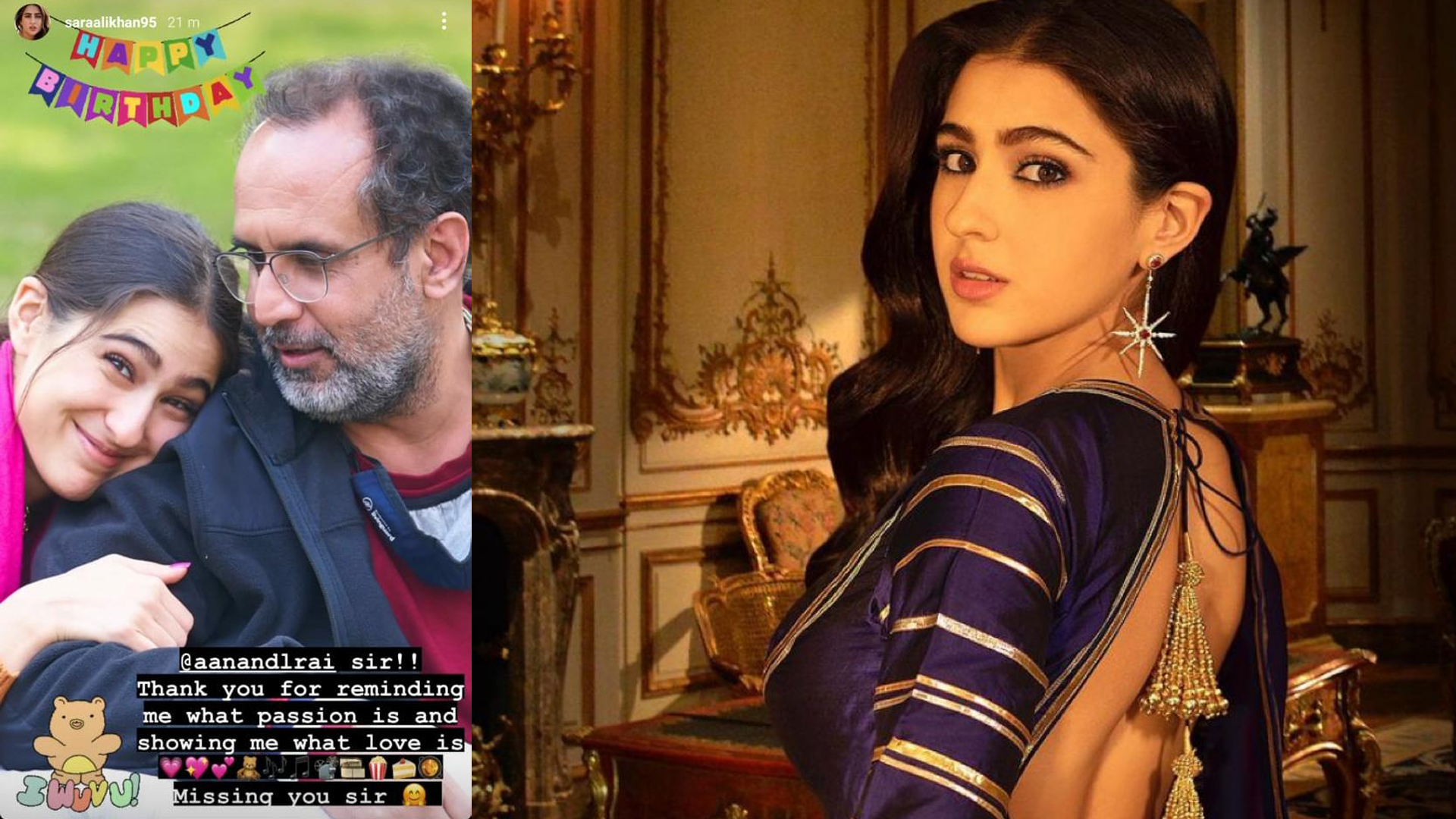 Sara Ali Khan wishes Atrangi Re director on his birthday and has something to thank him for in this message, read to know