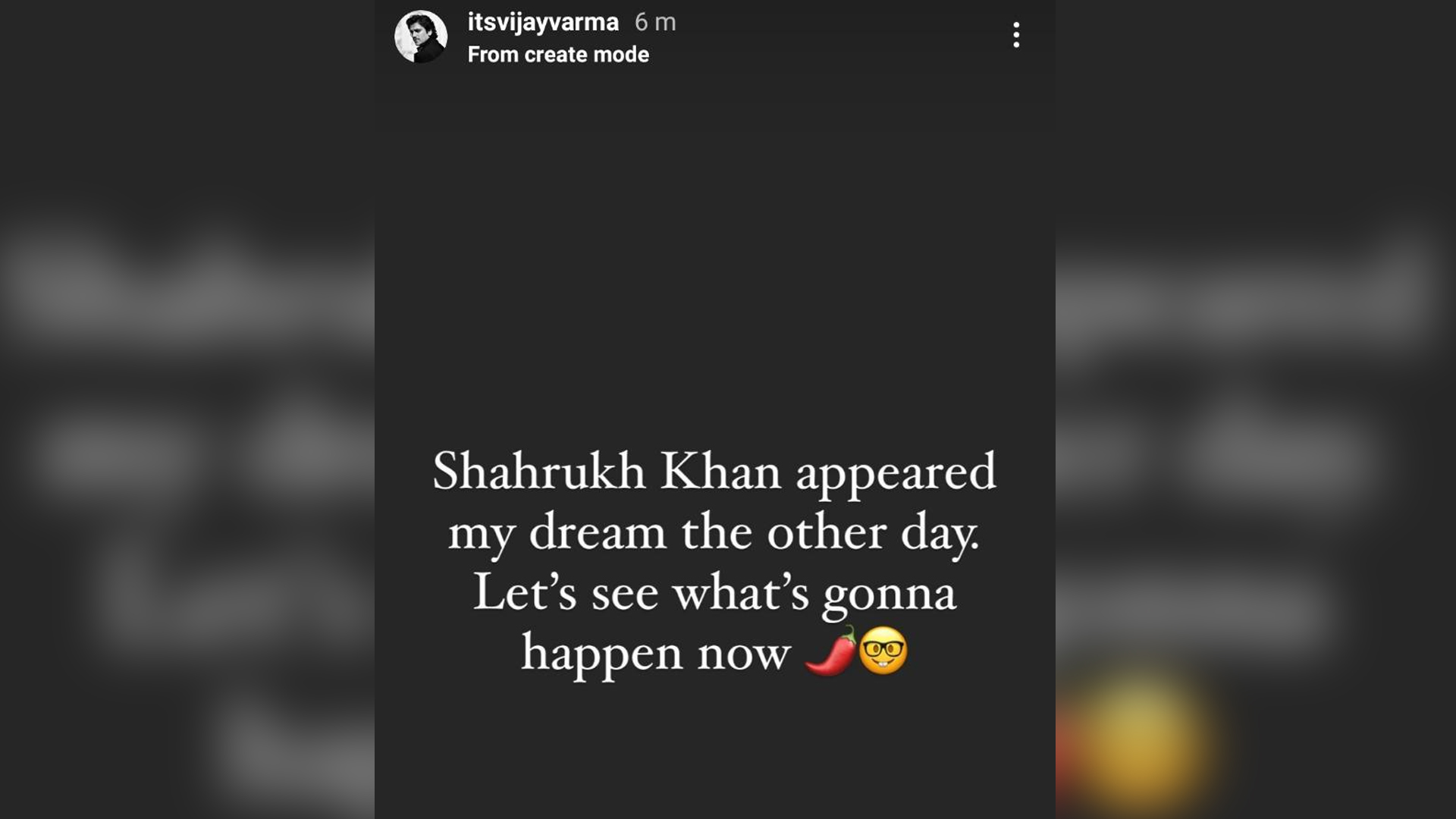 Vijay Varma reveals Shahrukh Khan appeared in his dream, read below!