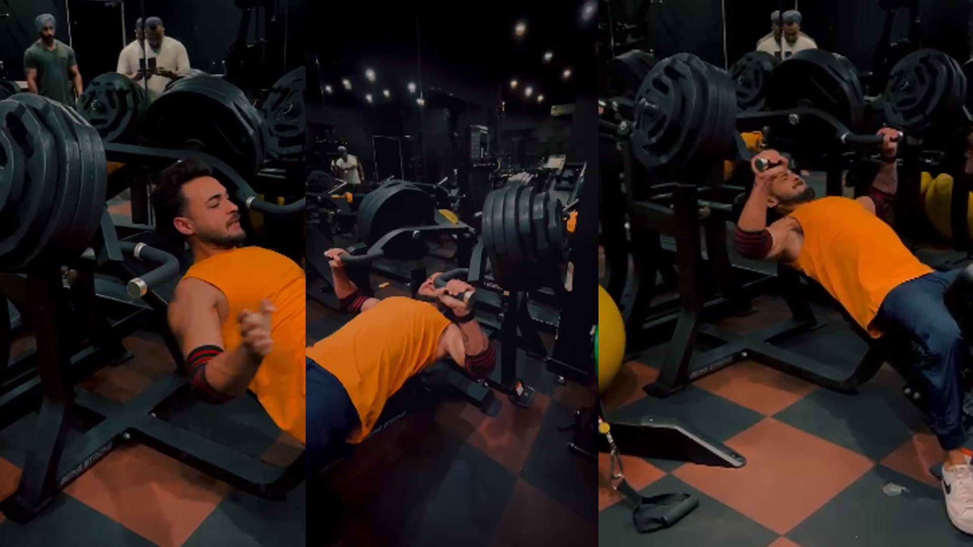 Aayush Sharma trains ‘heavy’ with a 185 kgs chest press, hits the gym after a long break