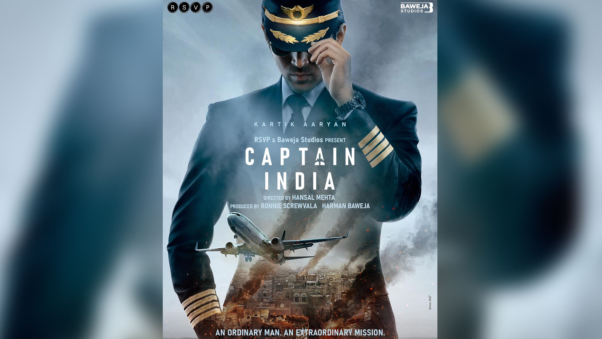 Kartik Aaryan to play a pilot in RSVP and Baweja Studios’ Next titled “Captain India“, to be directed by Hansal Mehta