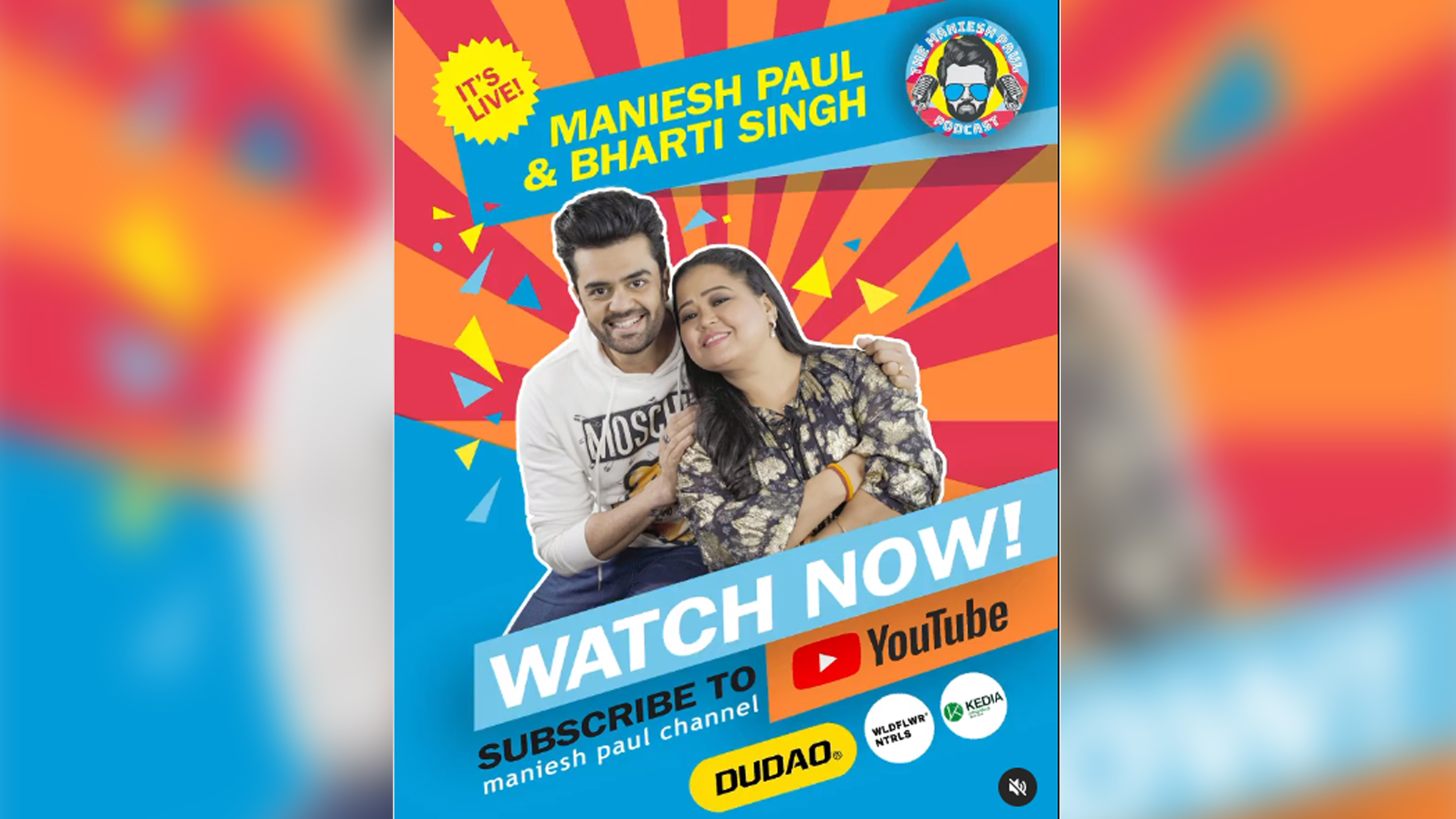 Maniesh Paul and Bharti Singh engage in a heartfelt conversation tracing their journeys in the latest episode of his podcast