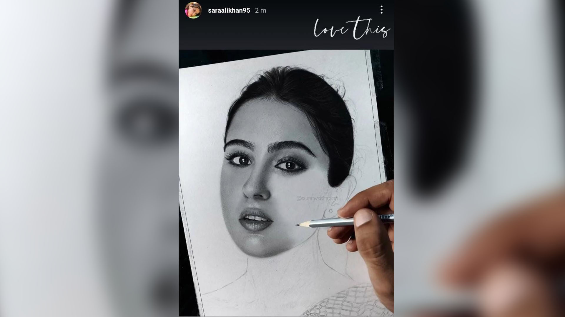 Sara Ali Khan shares a fan-made art on her social media, says, “Love this”!