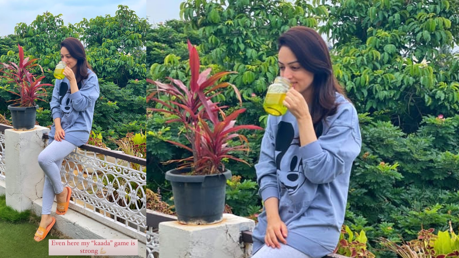 Sandeepa Dhar keeps her ‘kadha game’ strong even while on vacation