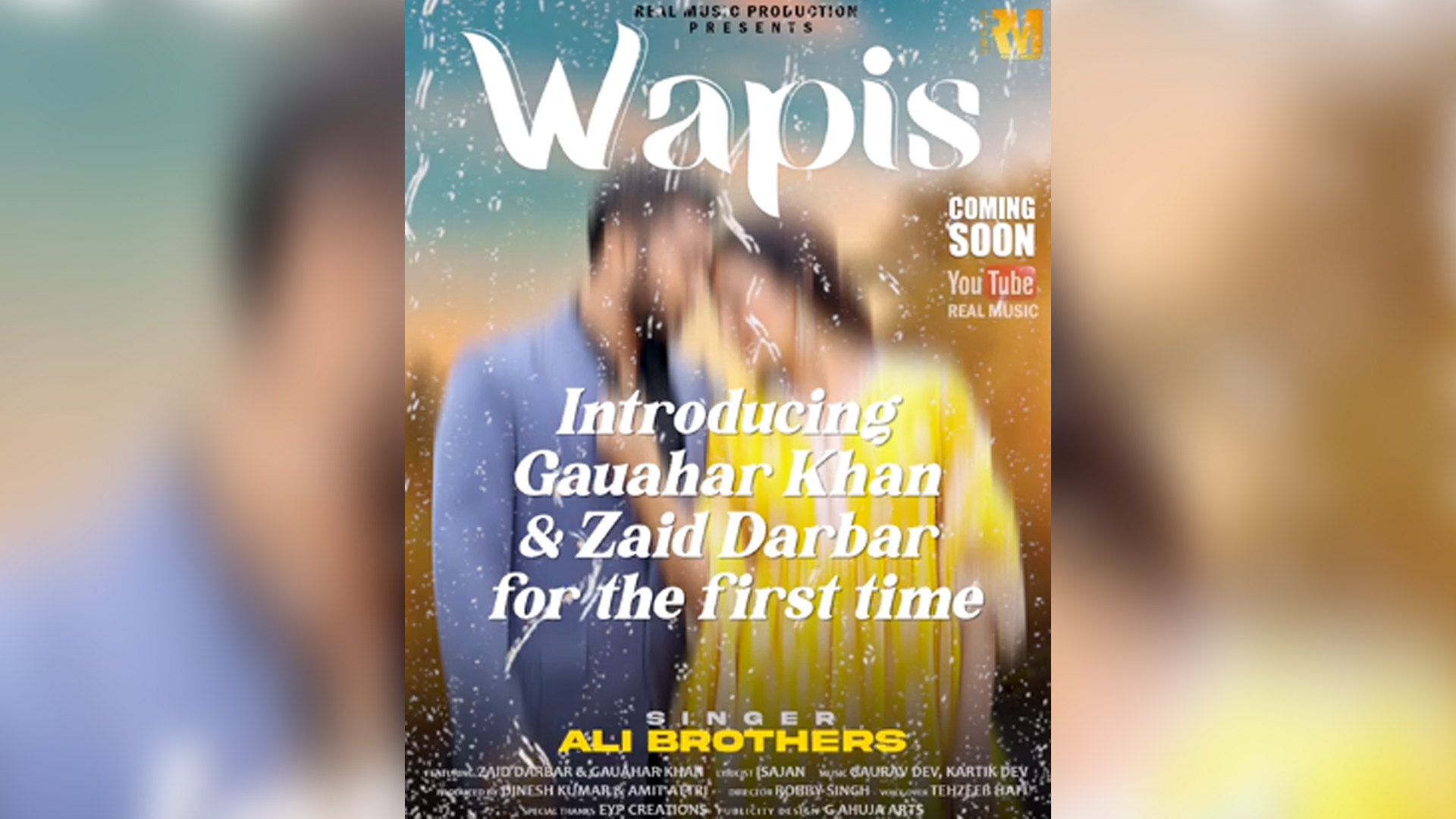 Gauahar Khan and Zaid Darbar make their debut together for a music video titled Wapis, Fans go crazy!