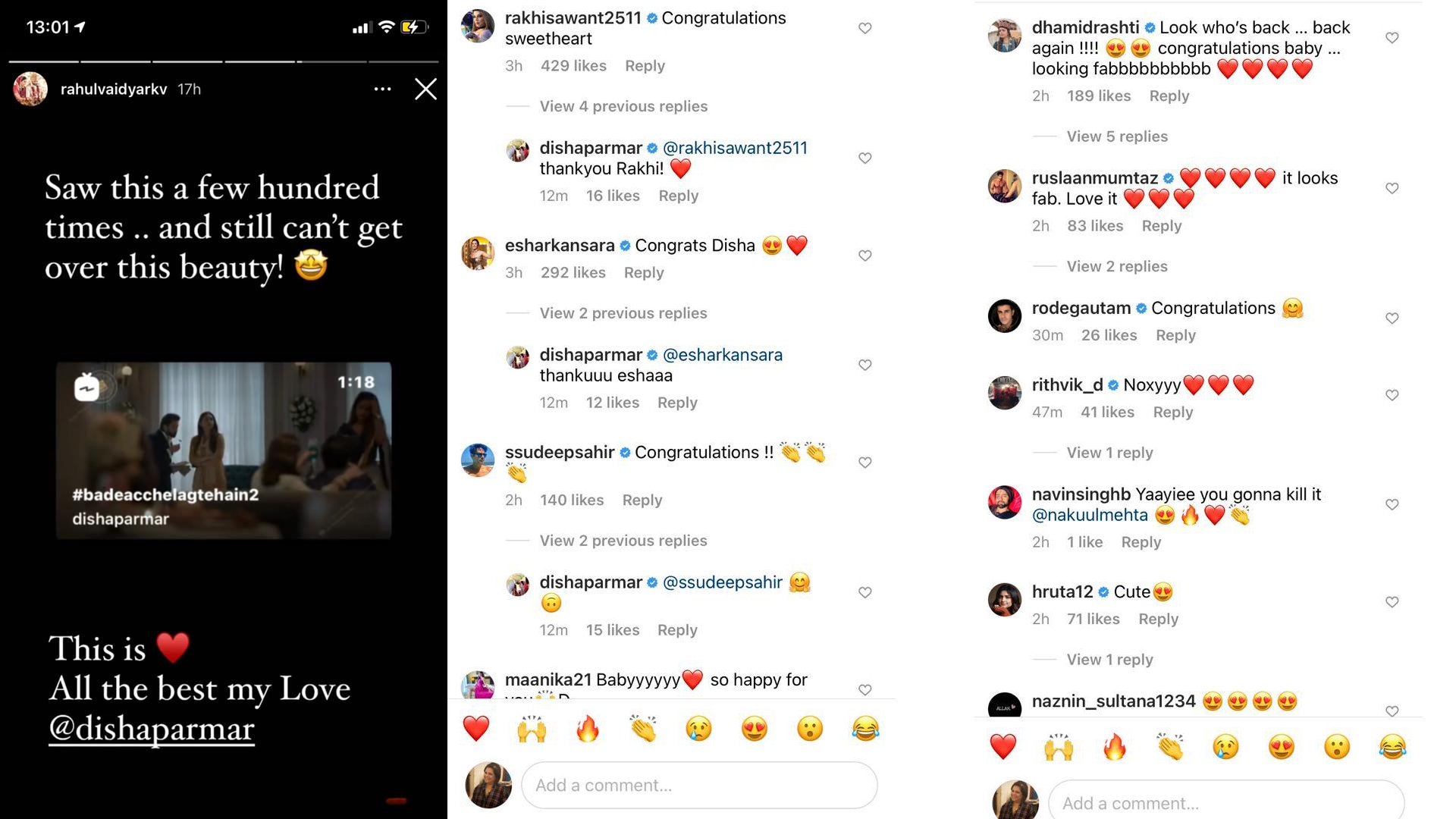 Shraddha Arya, Rakhi Sawant, Rithvik Dhanjani, Guatam Rode, Drashti Dhami, amongst others show their love for the promo of Bade Acche Lagte Hain 2