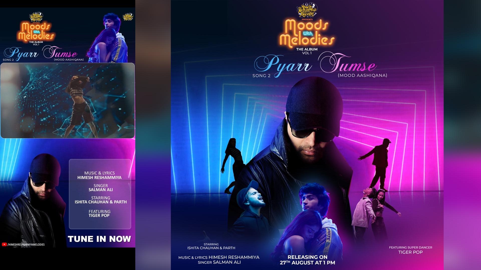 ‘Pyaar Tumse’ featuring Salman Ali , Tiger Pop with the Hit pair Parth and Ishita Chauhan from Himesh Reshammiya’s super hit album, Moods with Melodies is OUT NOW