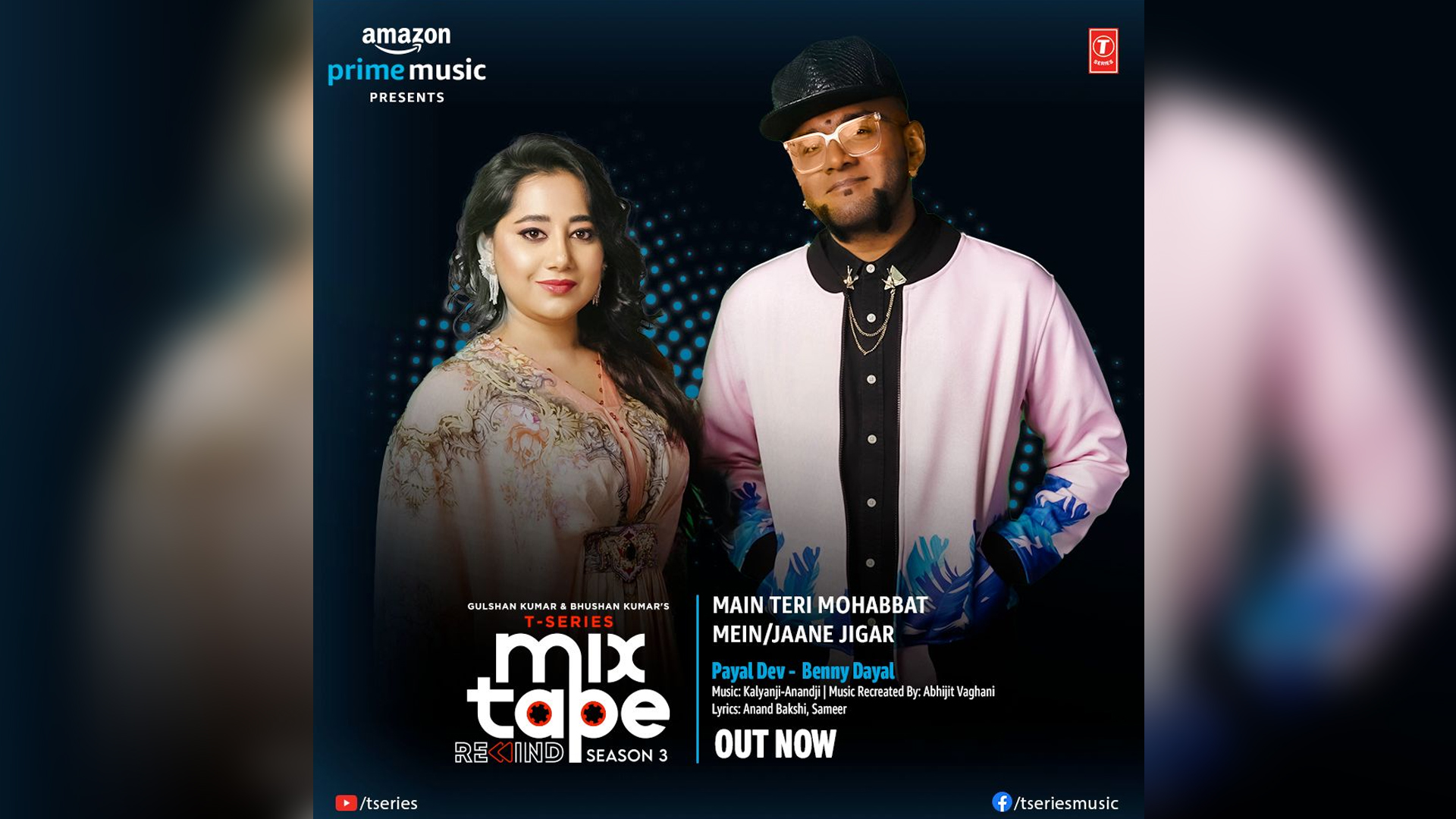 Benny Dayal, Payal Dev to bring alive the magic of 90s romance on 8th Episode of Bhushan Kumar’s T-Series’ Mixtape Rewind Season 3, presented by Amazon Prime Music