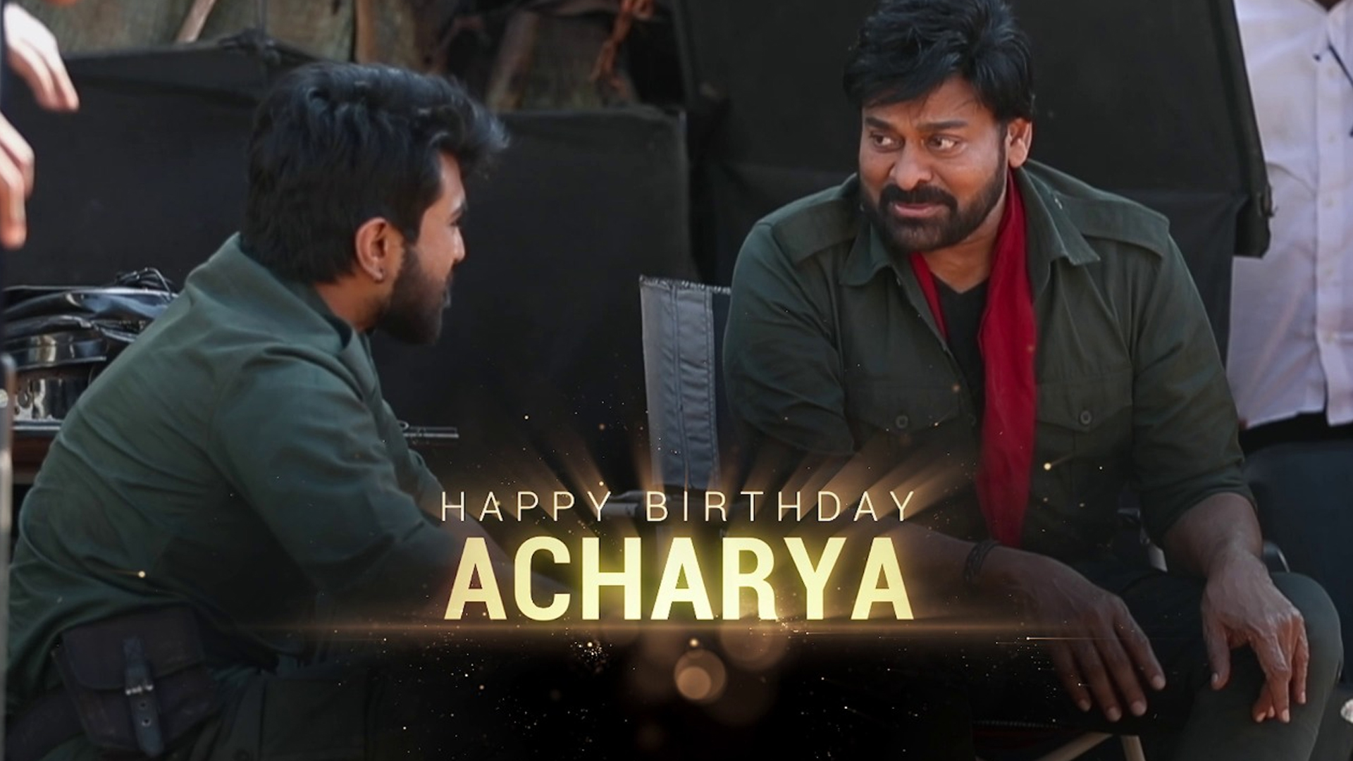 Mega Power Star Ram Charan took to his social media to send out special birthday greetings to his father, Mega Star Chiranjeevi. The actor shared a few moments from the sets of their upcoming film, Acharya.