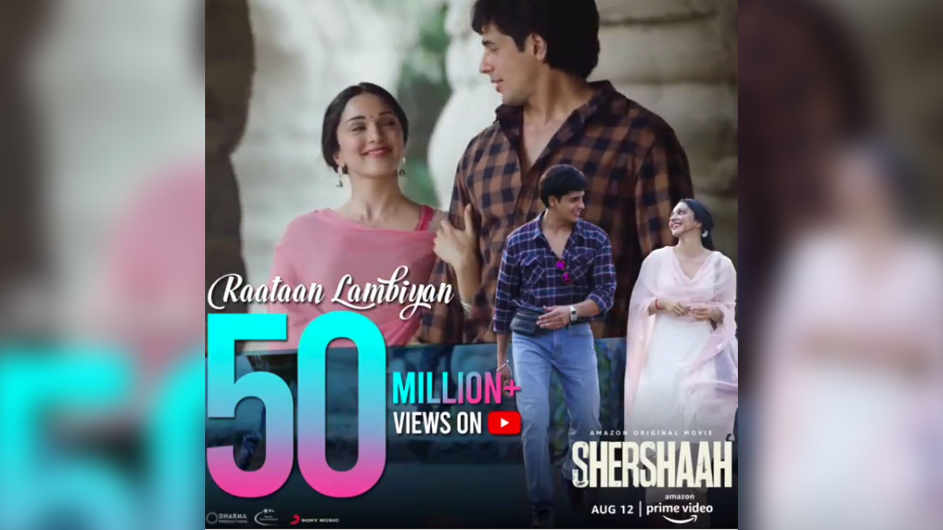 The romantic track ‘Raatan Lambiyan’ from Shershaah hits 50 MN+ views in less than 4 days