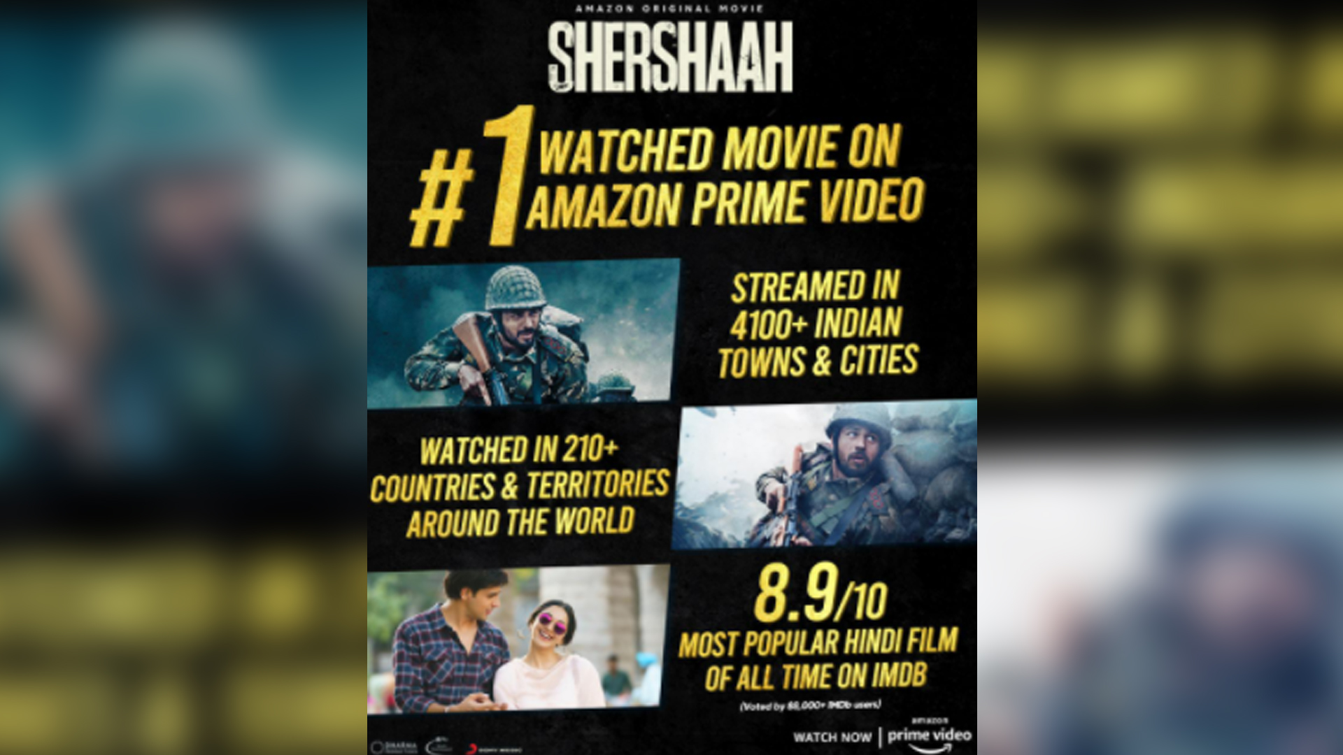 Shershaah is the Most Watched Movie on Amazon Prime Video in India Till Date