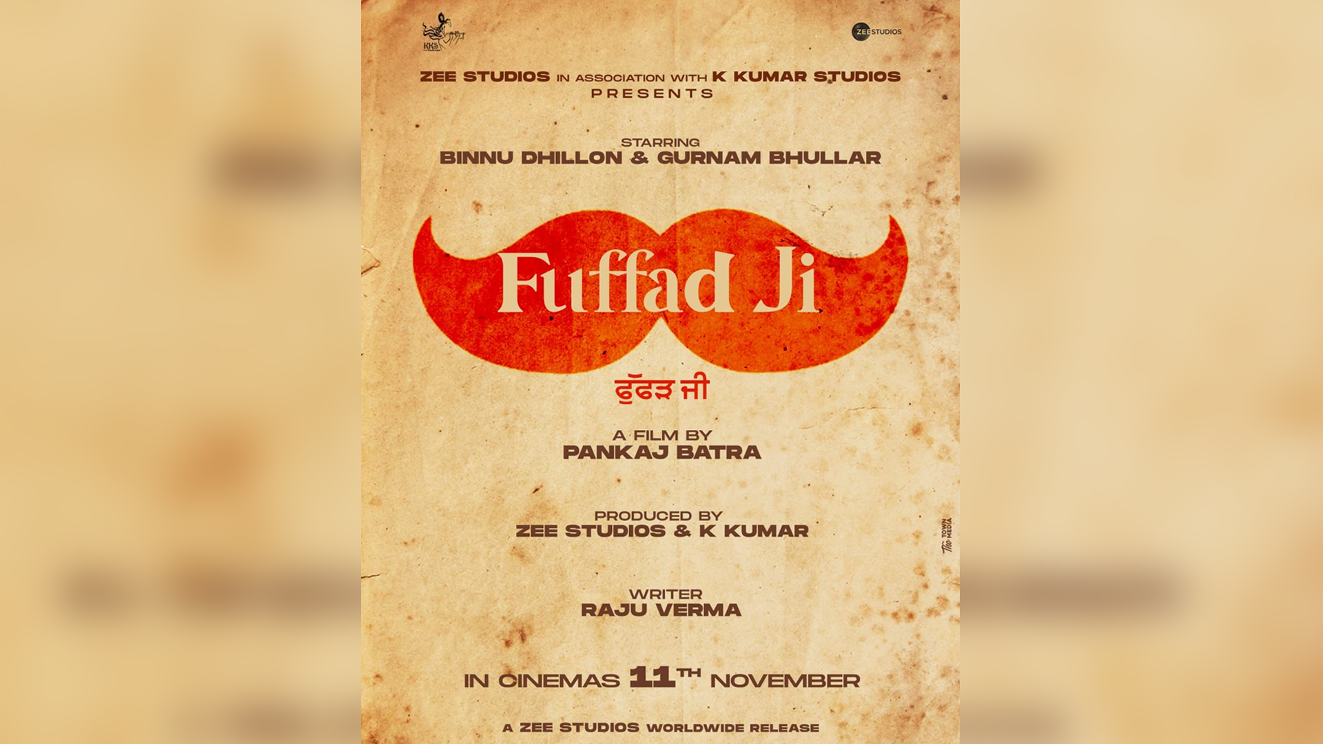 Zee Studios announces the release date of their next Punjabi film – Fuffad Ji, to hit the theatres on 11th November 21