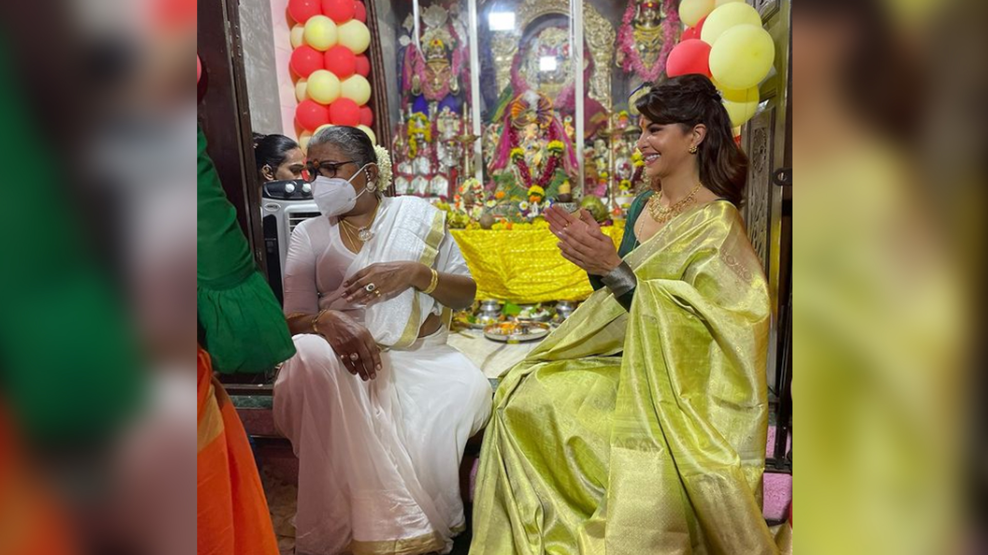 Jacqueline Fernandez along with YOLO Foundation visited the Kinnar Trust on the auspicious occasion of Ganesh Festival