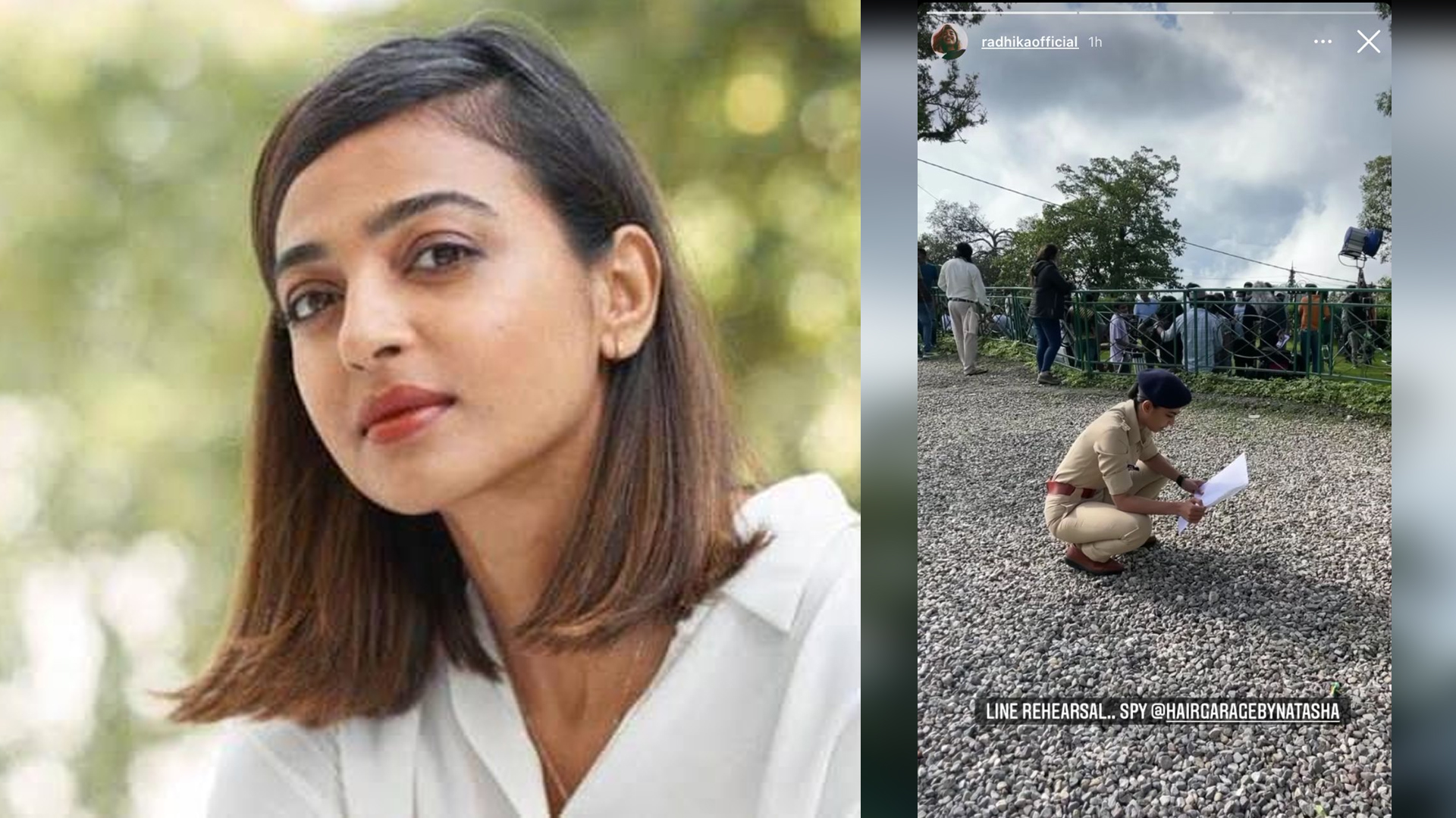 Radhika Apte was spotted rehearsing her lines on the sets of her upcoming ‘Forensic’