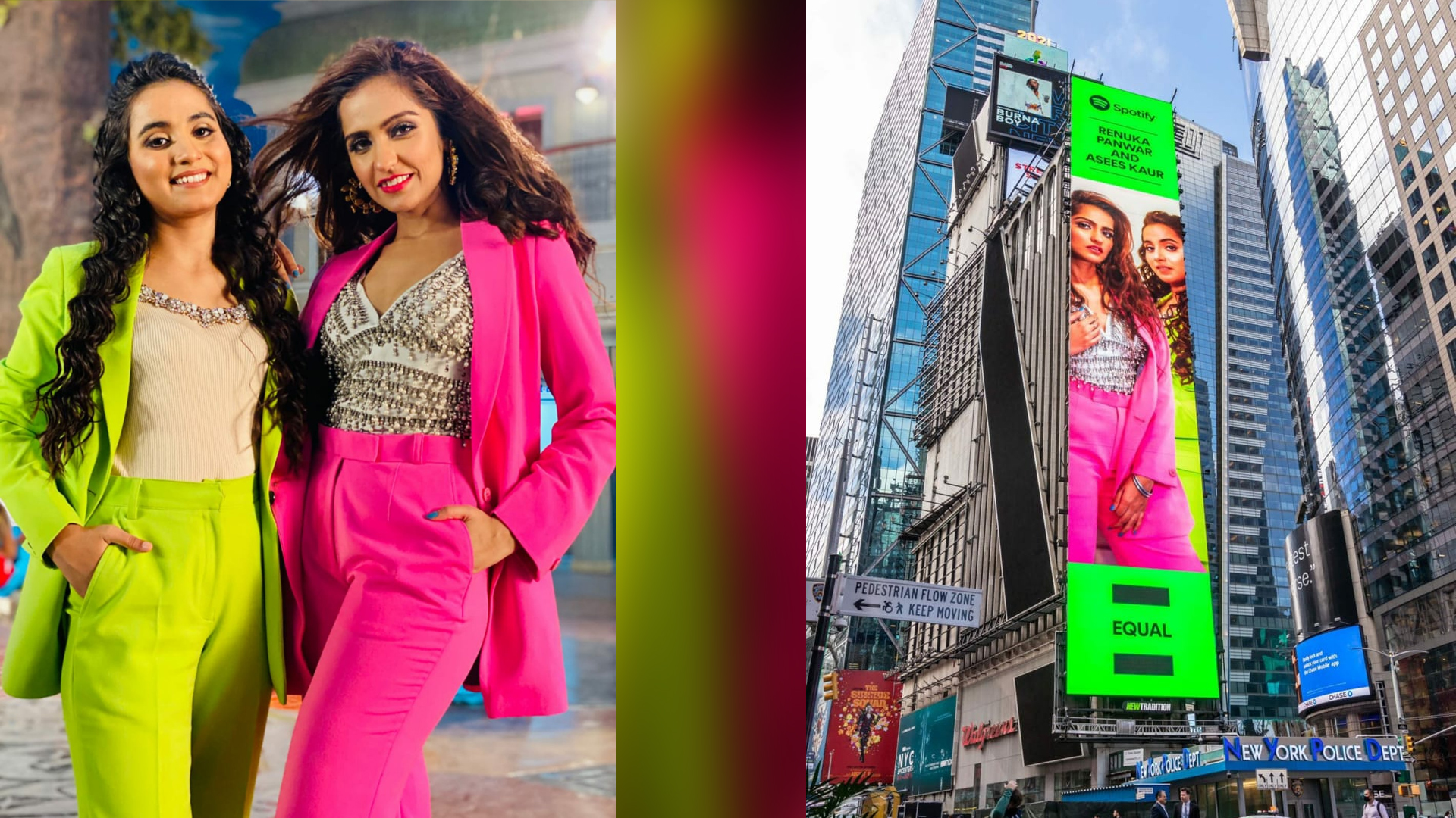 Asees Kaur and Renuka Panwar make it to the Times Square Billboard