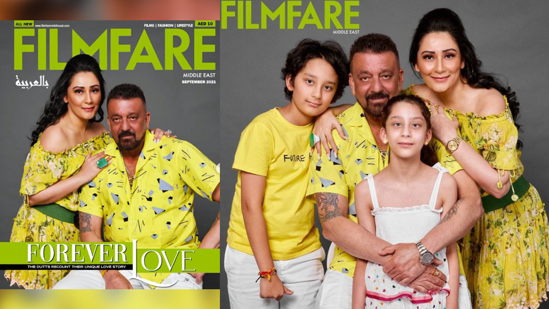 Sanjay Dutt and Maanayata Dutt grace the cover of an International leading magazine in well twined outfits