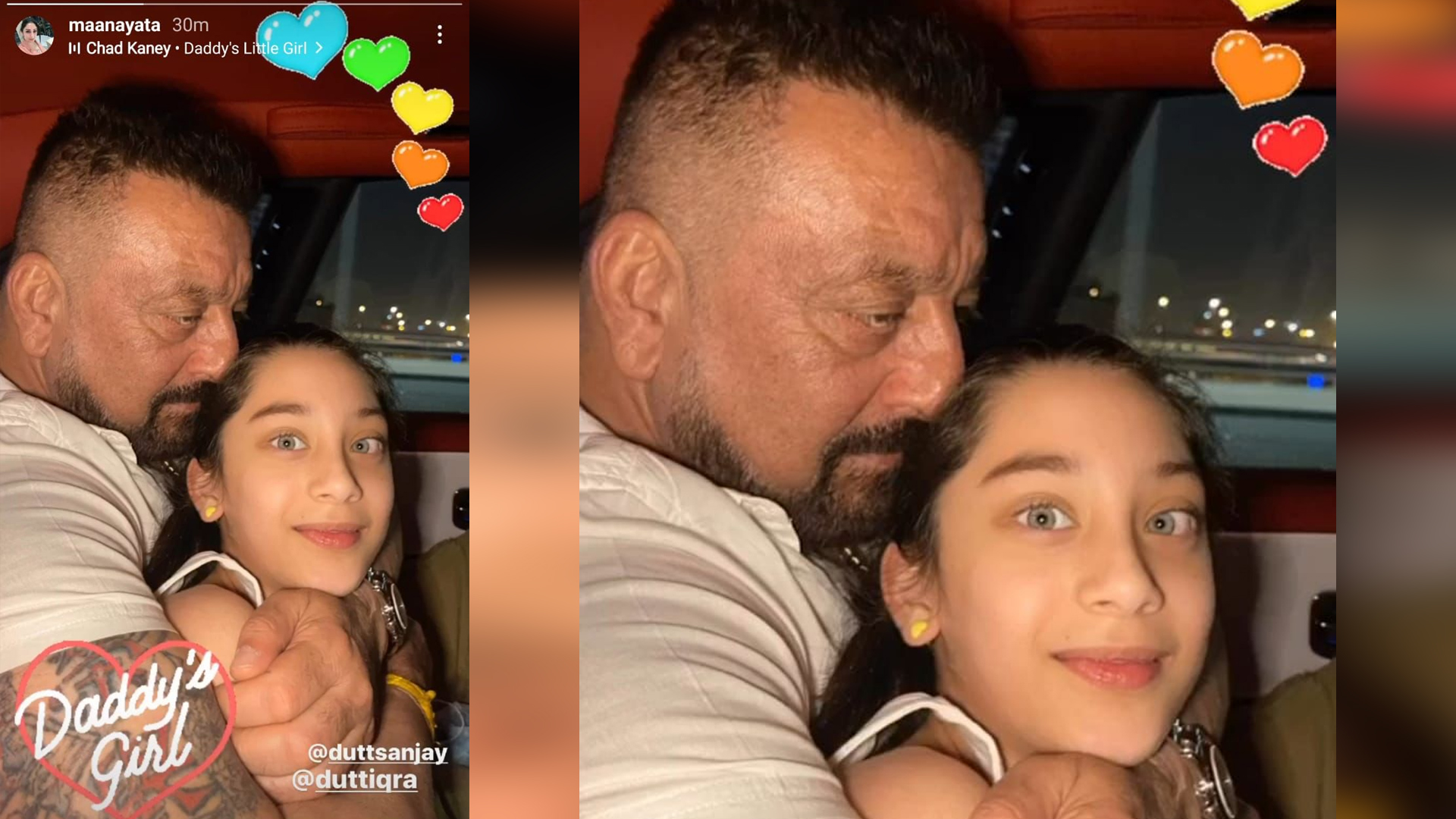 Maanayata Dutt shares a cute picture of Sanjay Dutt with their daughter, Iqra