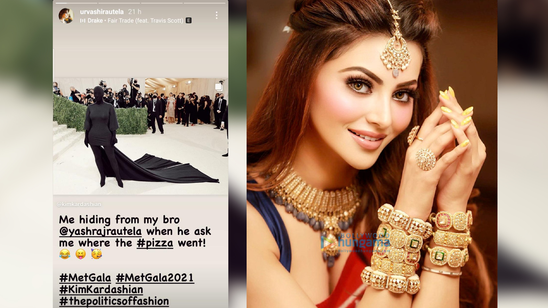 Check-Out, Urvashi Rautela’s comment on Kim Kardashian Met Gala outfit will make you go ROLF