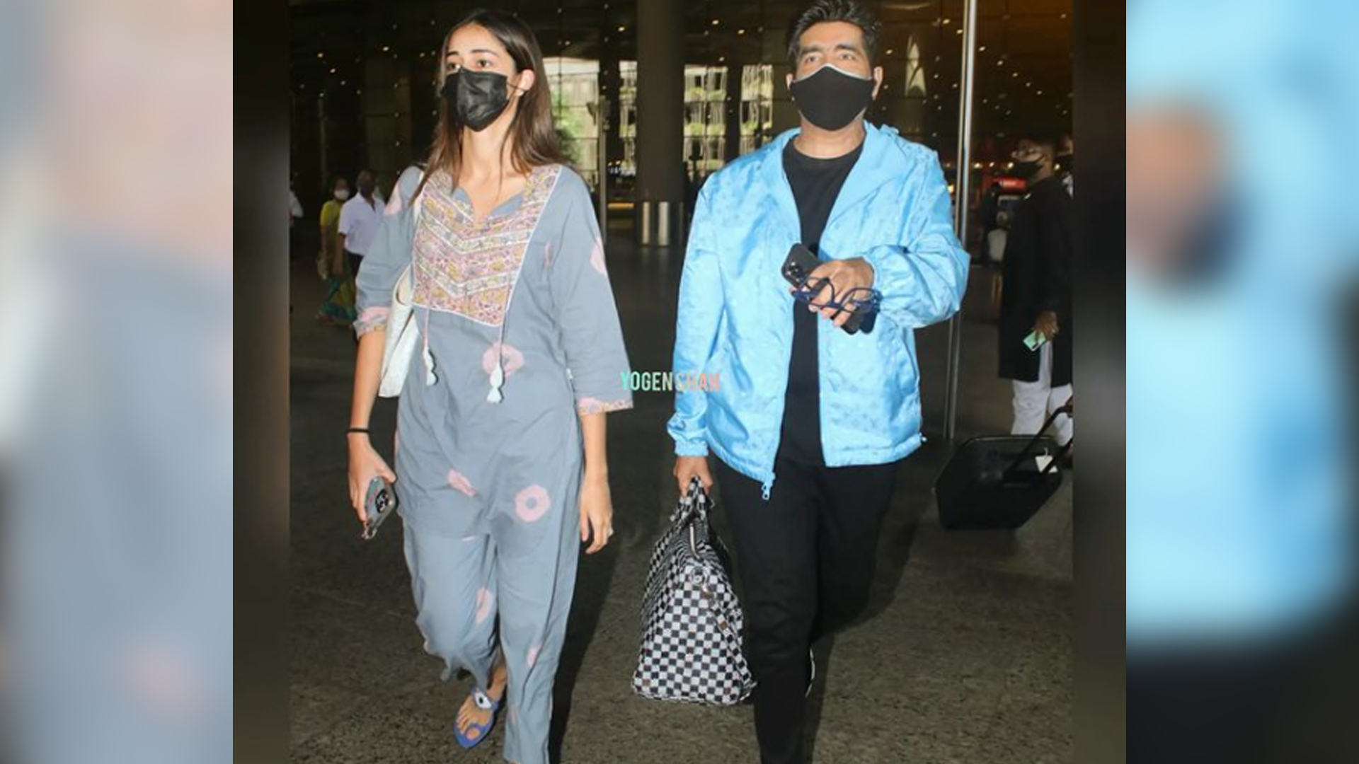 Ananya Panday spotted with Manish Malhotra at the airport