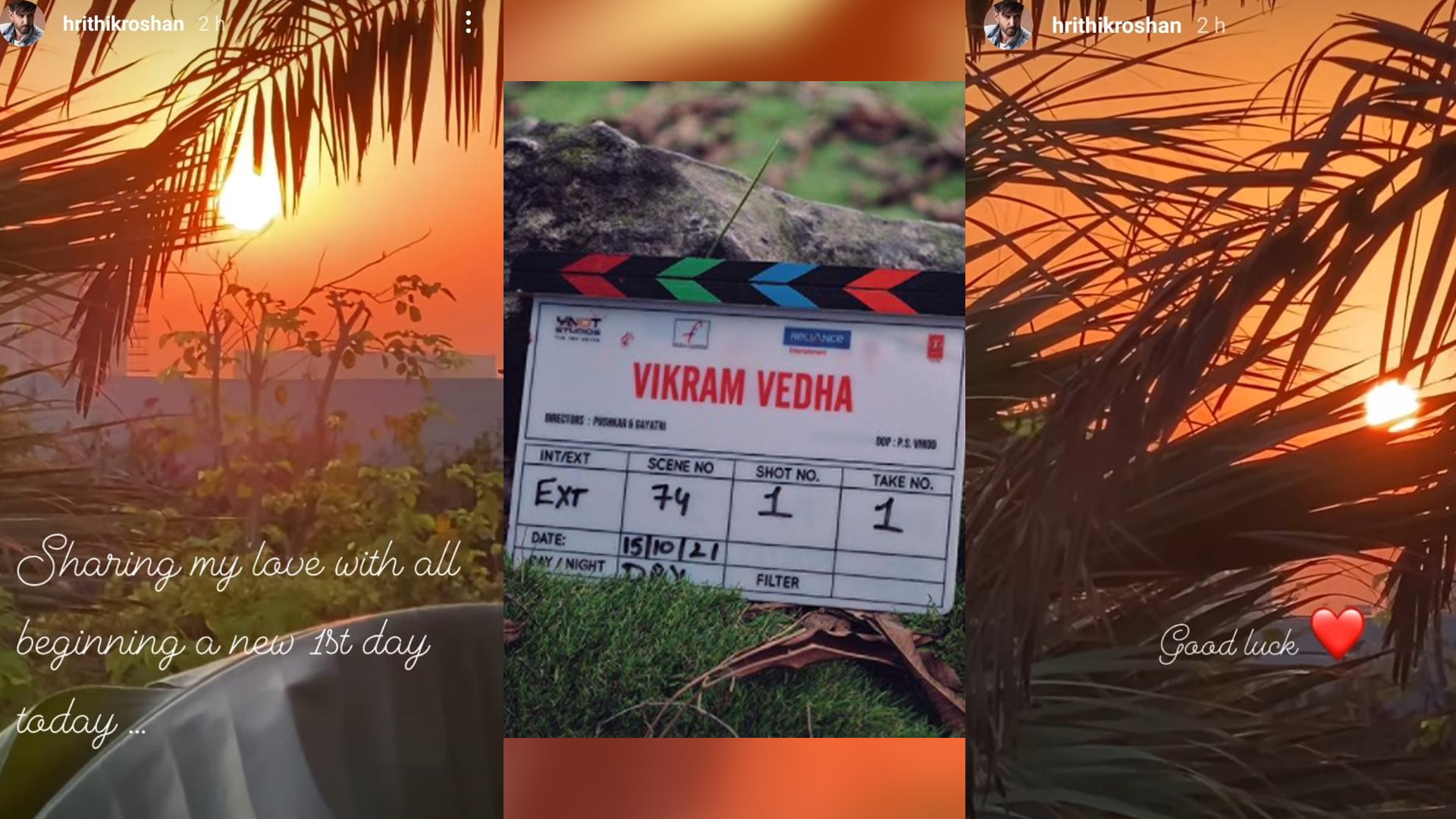 Hrithik Roshan starts shooting for Vikram Vedha on the auspicious occasion of Dusshera!