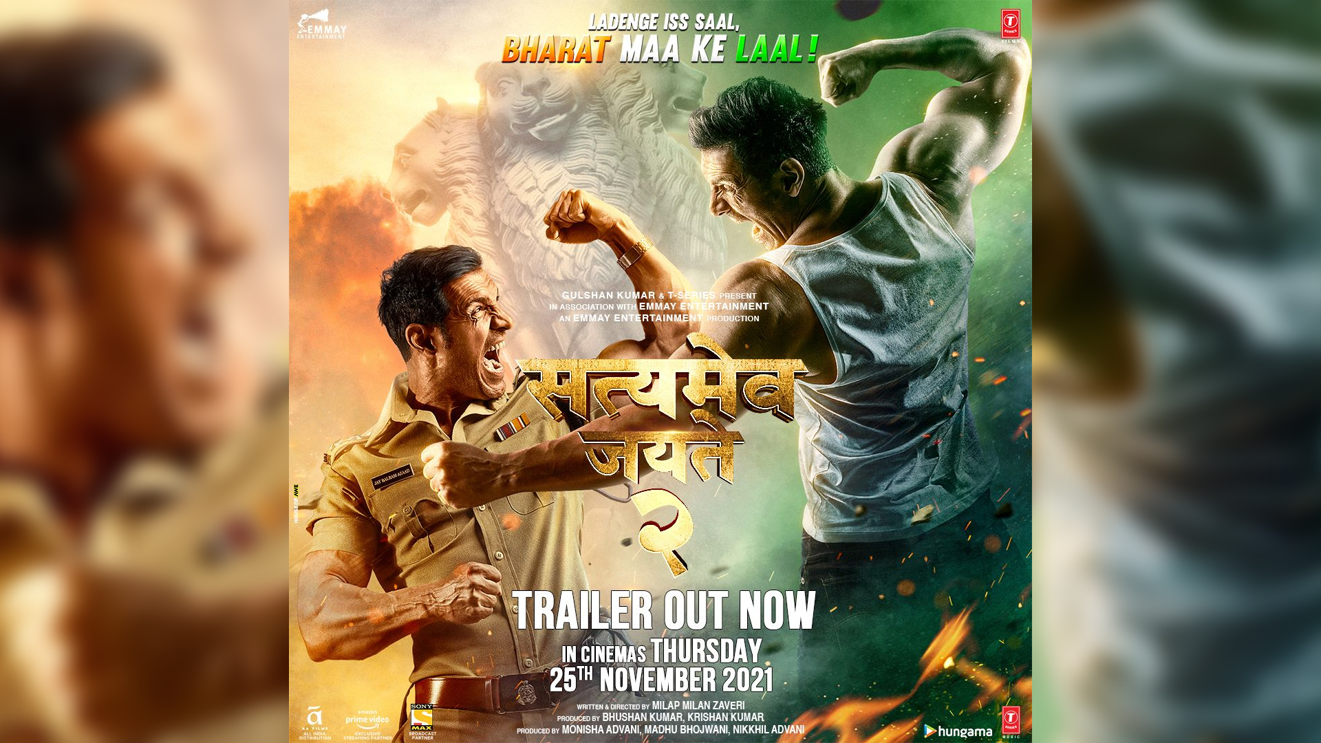 T Series and Emmay Entertainment release the trailer of John Abraham and Divya Khosla Kumar’s much-awaited film – Satyameva Jayate 2