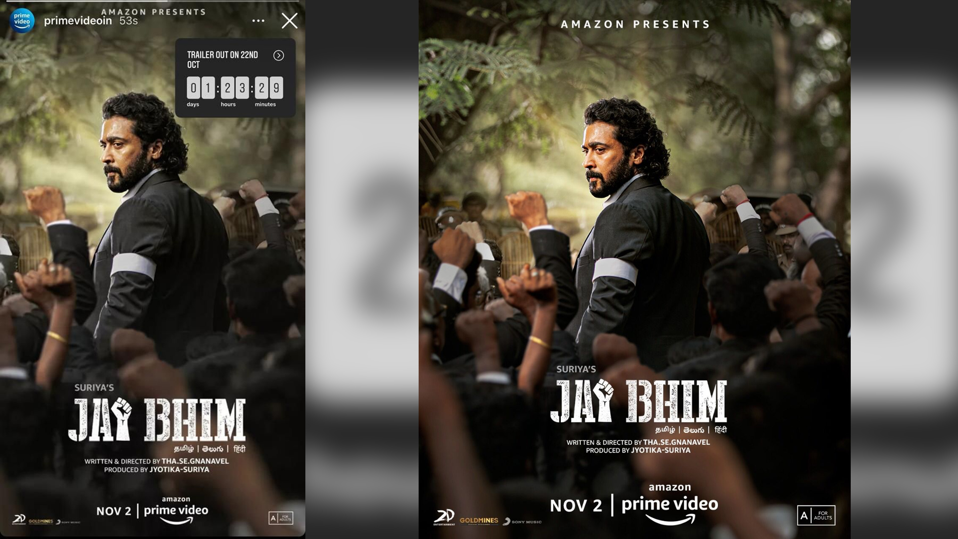 Superstar Suriya’s Jai Bhim Trailer to be out on October 22