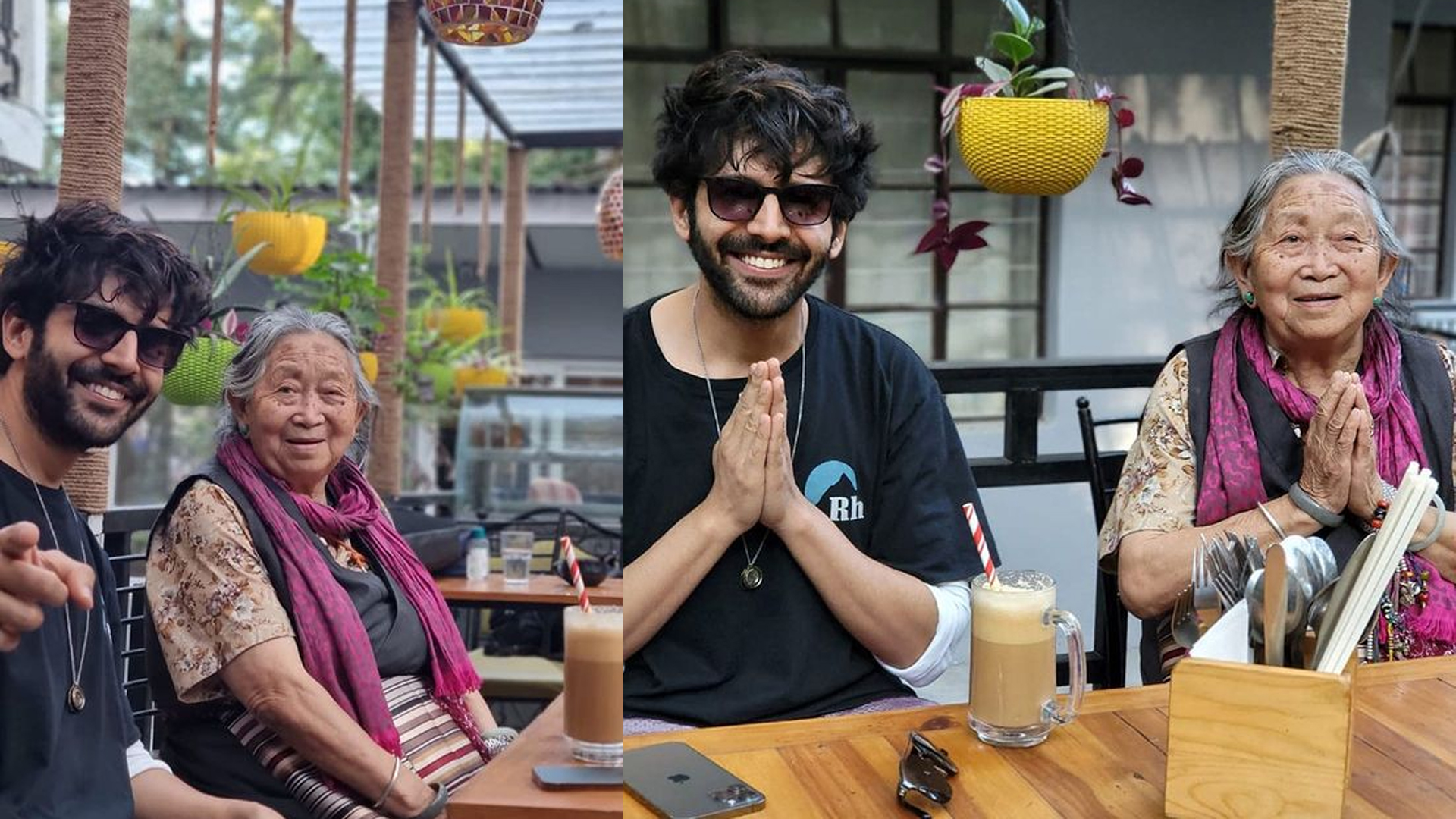 Travelling, exploring bylanes of Himachal Pradesh, Kartik Aaryan poses with Grandma Momo