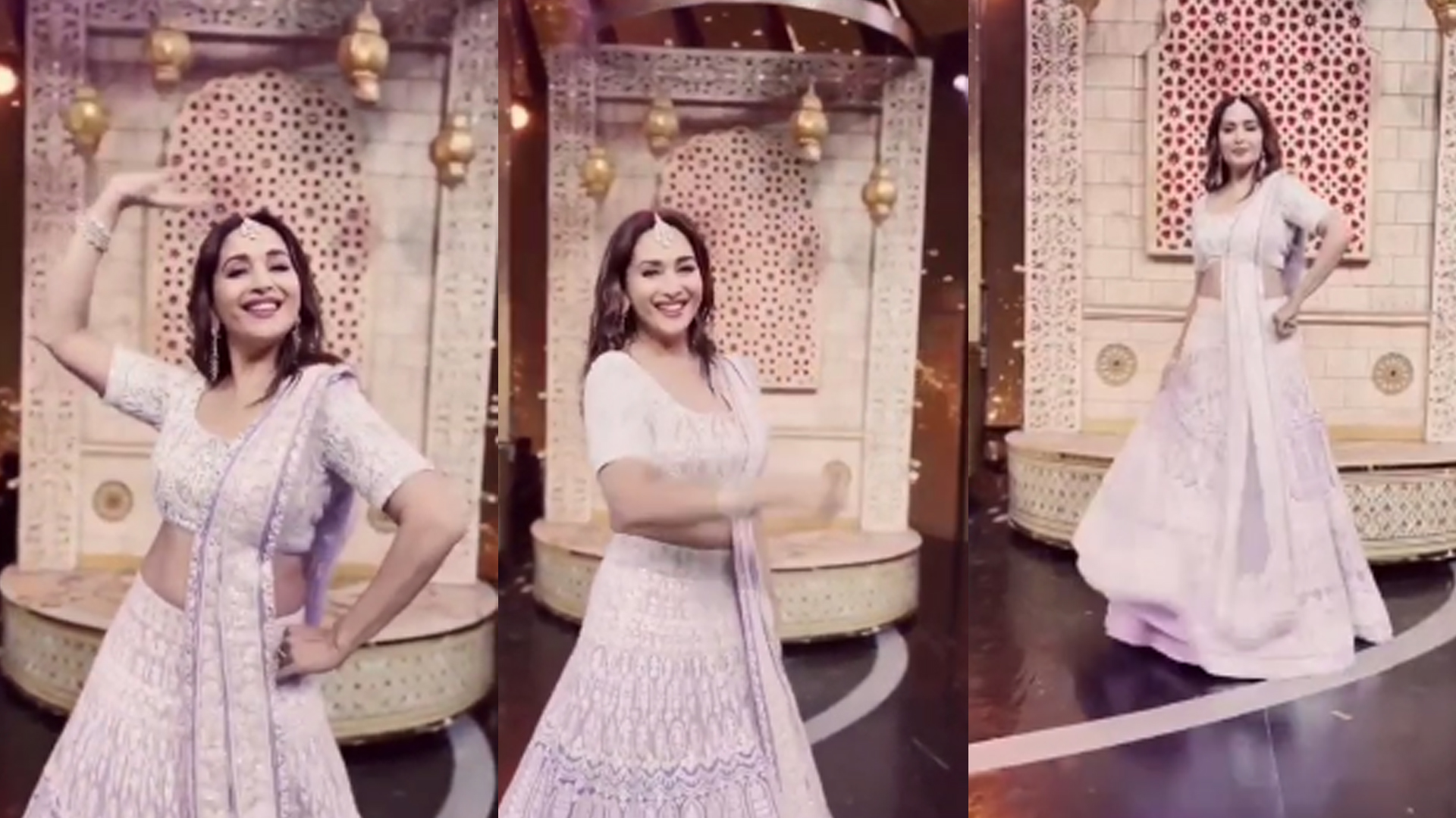 The dancing Queen Madhuri Dixit Nene grooves to the peppy tunes of Dhvani Bhanushali’s Mehendi!