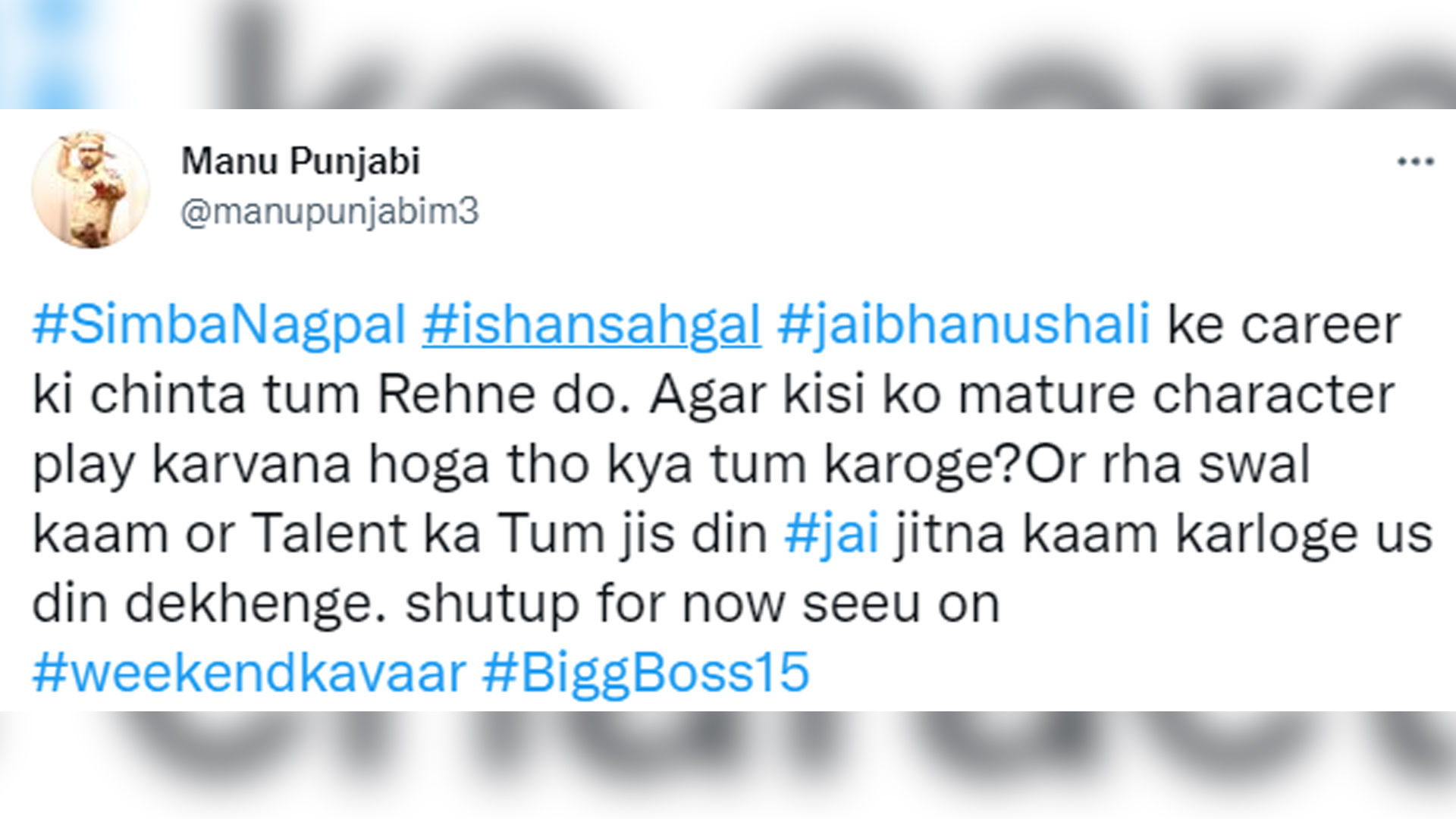 Manu Punjabi schools Simba & Eishaan for age shaming Jay Bhanushali