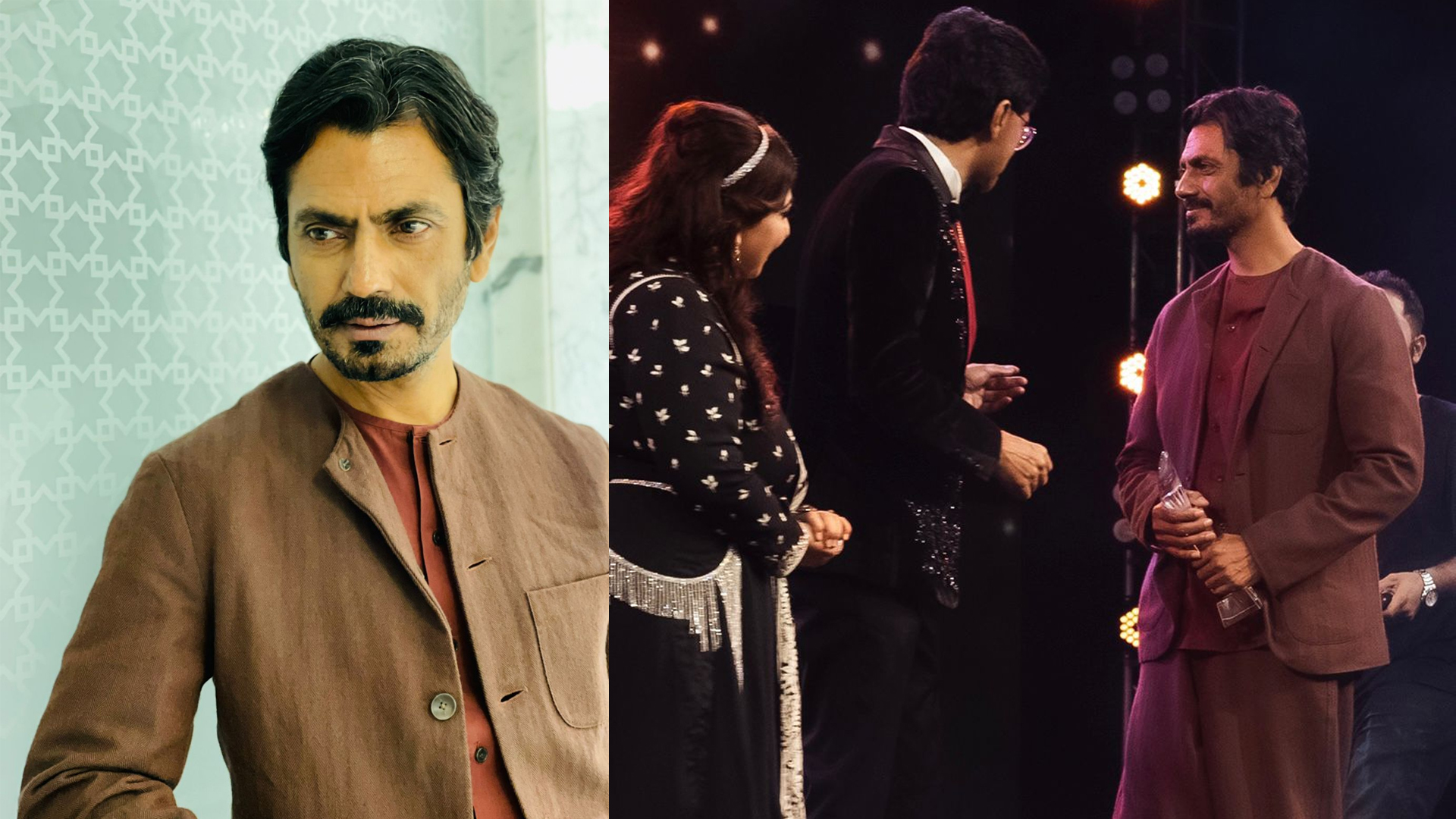 Nawazuddin Siddiqui awarded with Excellence in Cinema Award at the Filmfare Middle East Achievers Night