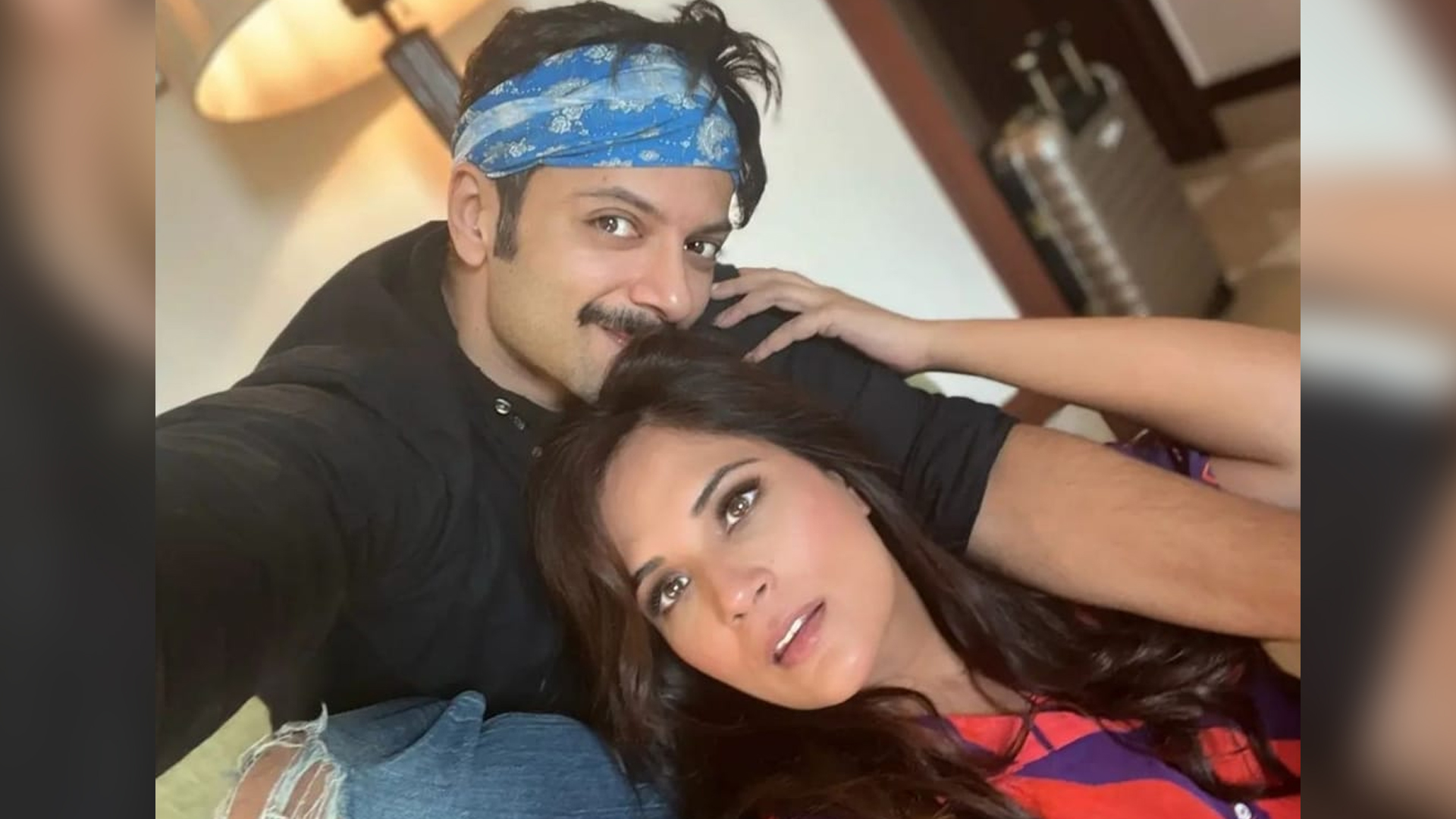 Richa Chadha surprises beau Ali Fazal on his birthday on his set in Delhi