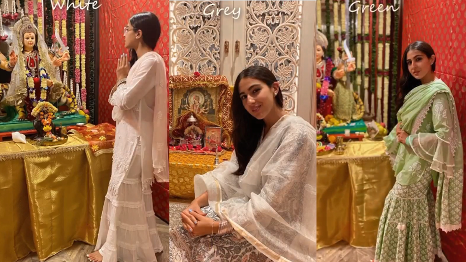 Fan shares 9 different looks of Sara Ali Khan from the nine festivities of Navratri! Check it out!