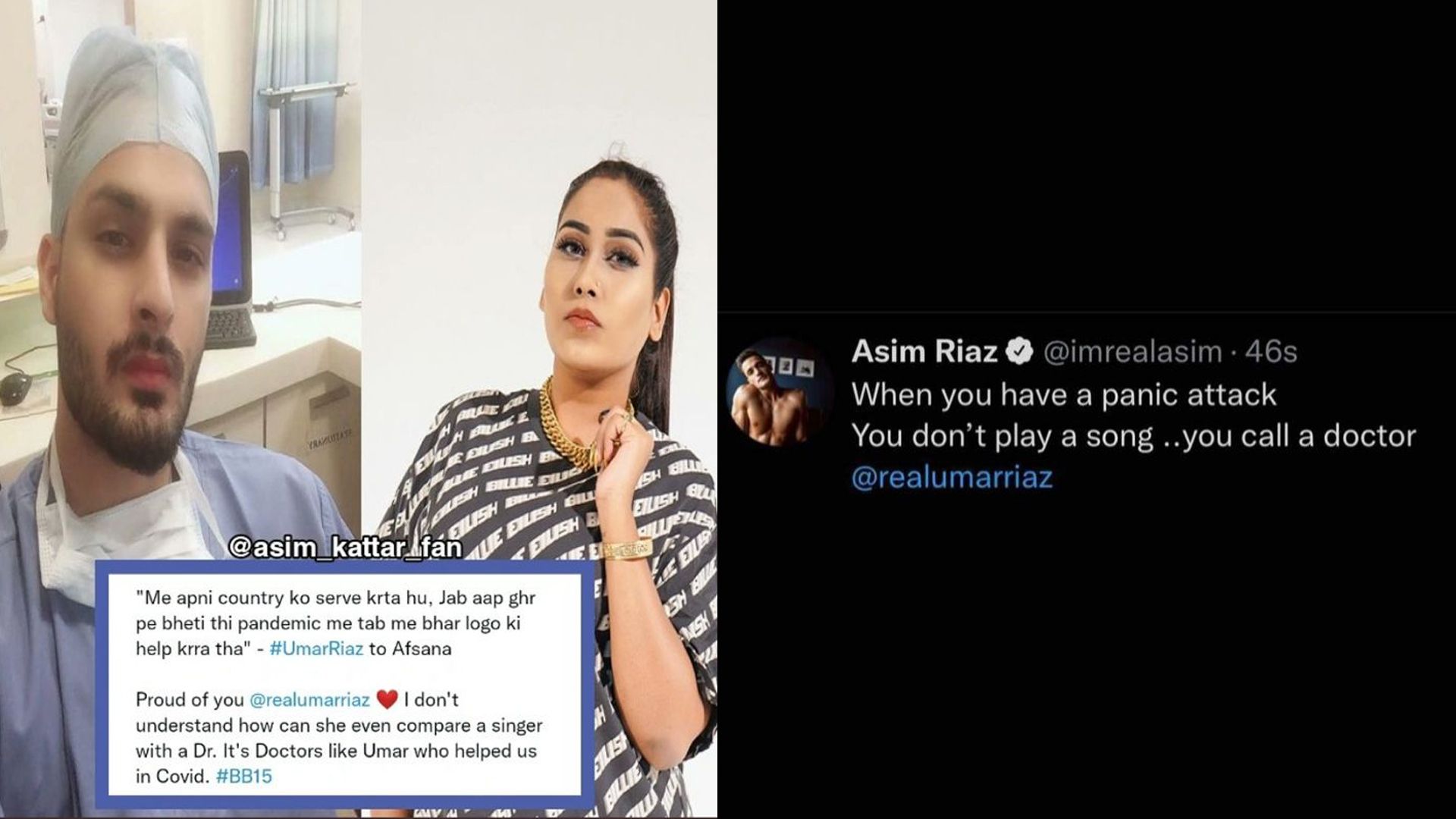 Asim Riaz roots for Umar Riaz, slams Afsana by sharing a cryptic tweet. Check it out