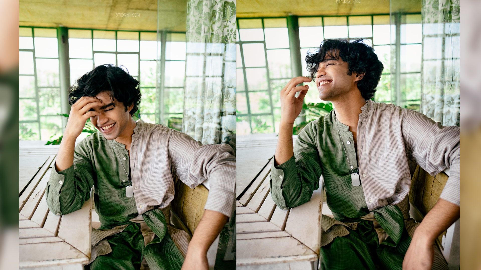 Babil’s raw and dreamy look makes heads turn as for the first time he turns the family farmhouse into a photoshoot set