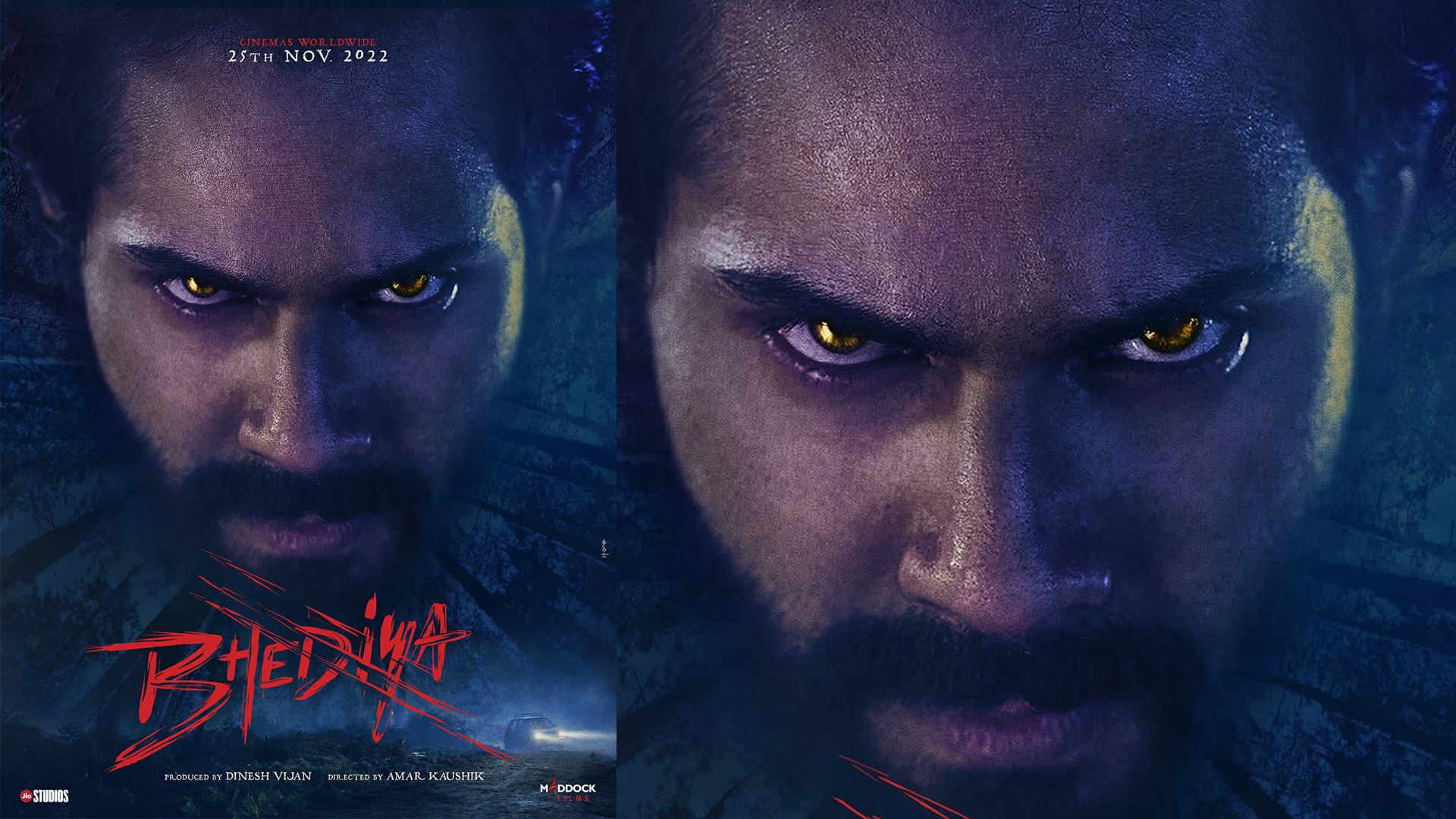 BHEDIYA: Watch Varun Dhawan’s never seen before avatar in first look poster, film set to hit big screens on 25th November 2022