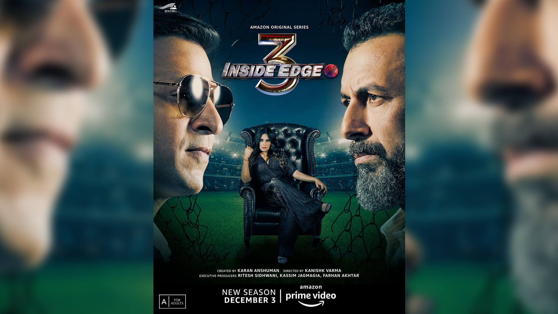 PRIME VIDEO AND EXCEL MEDIA & ENTERTAINMENT ANNOUNCE THE PREMIERE OF AMAZON ORIGINAL SERIES INSIDE EDGE SEASON 3 ON 3 DECEMBER