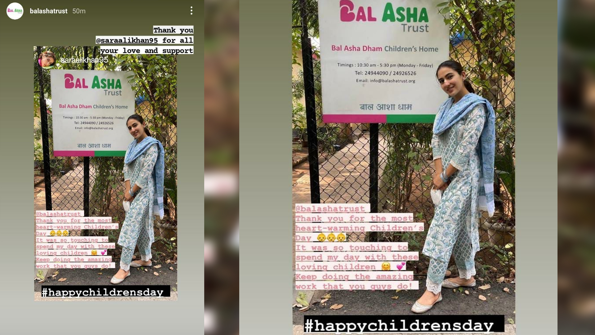 Sara Ali Khan celebrates Children’s Day with underprivileged kids in Mumbai